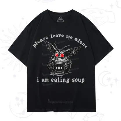 Purplehecate Mothman Eating Soup T-Shirt
