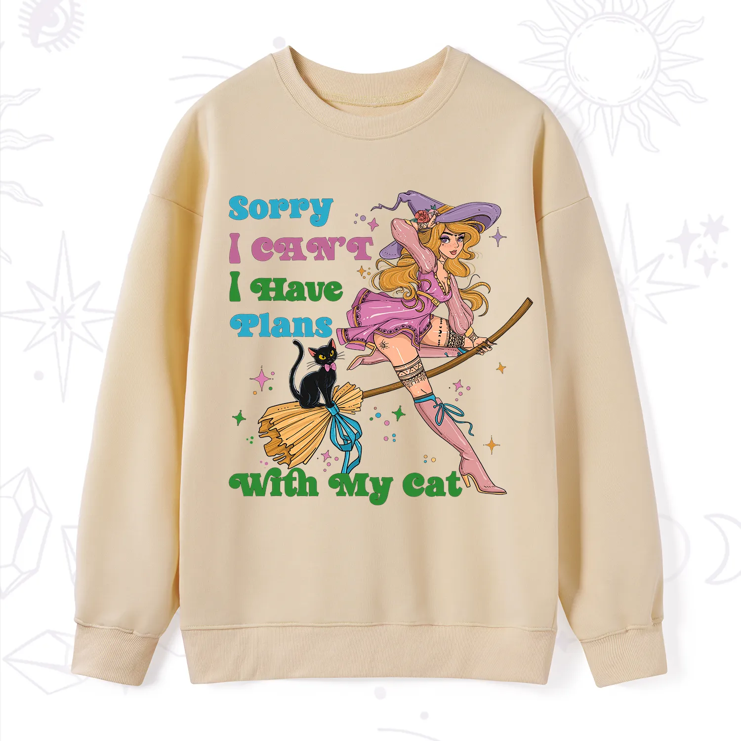 Purplehecate Sorry I Can’t I Have Plans With My Cat Sweatshirt