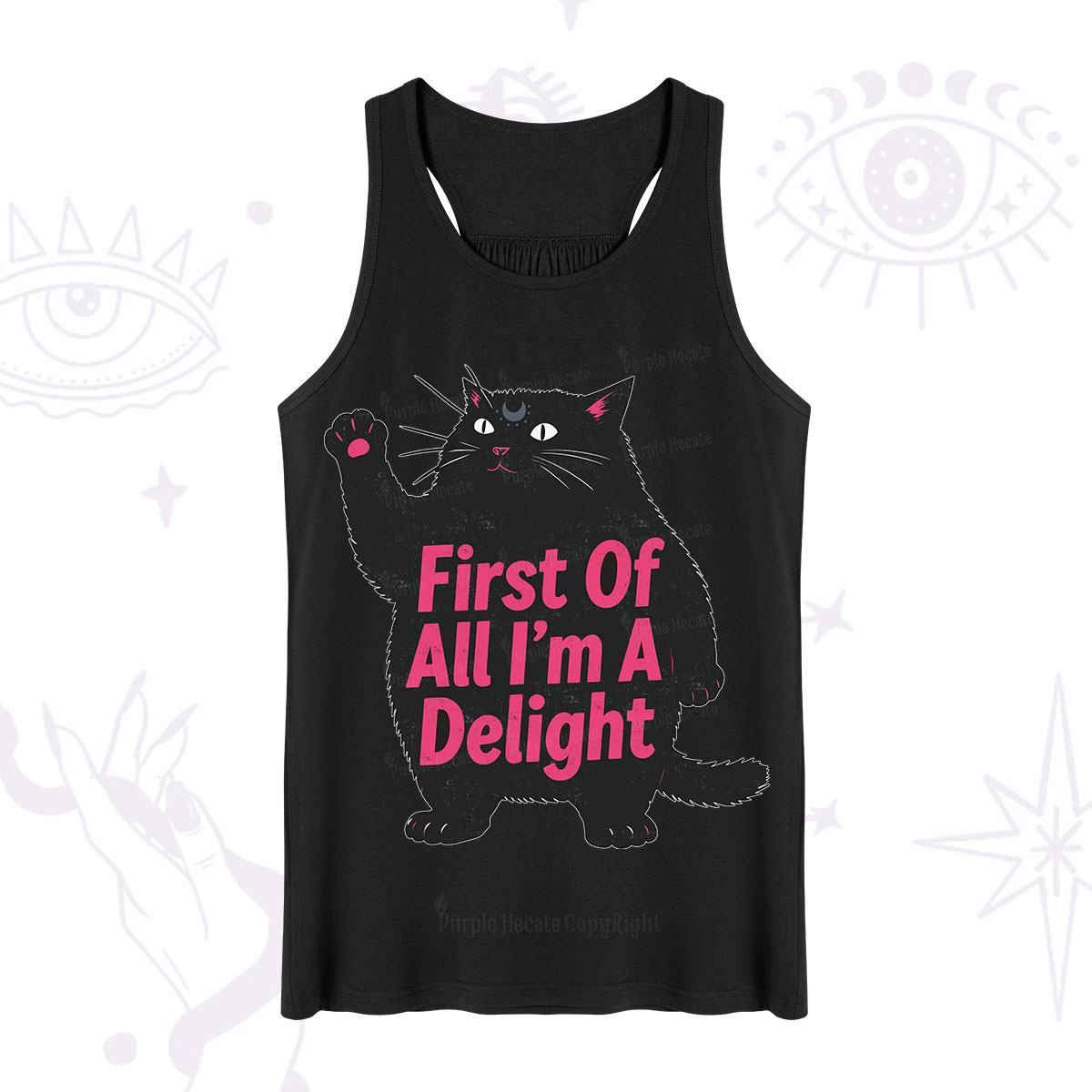 Purplehecate First Of All I'm A Delight Cat Tank
