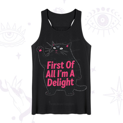 Purplehecate First Of All I'm A Delight Cat Tank