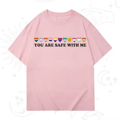 Purplehecate You Are Safe With Me Pride T-Shirt