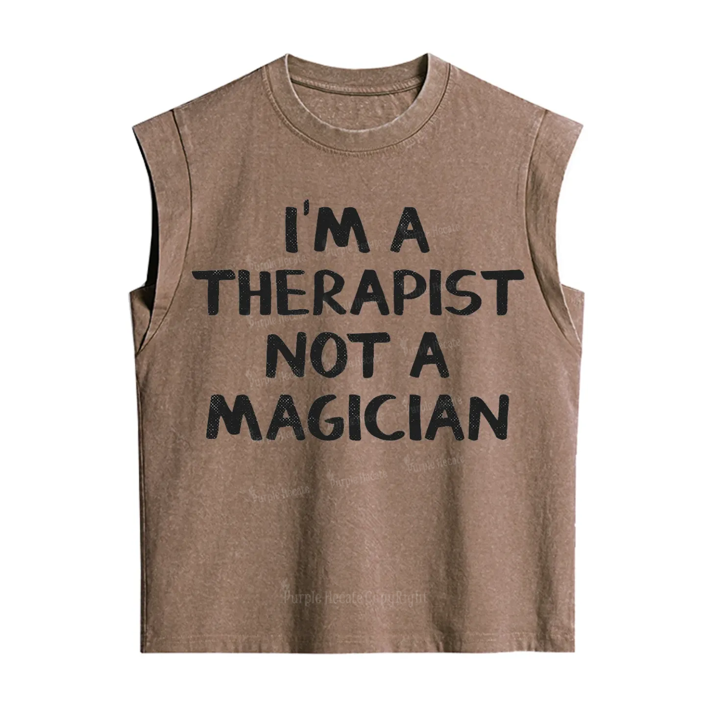 Purplehecate I'm a Therapist Not a Magician Vintage Washed Tank
