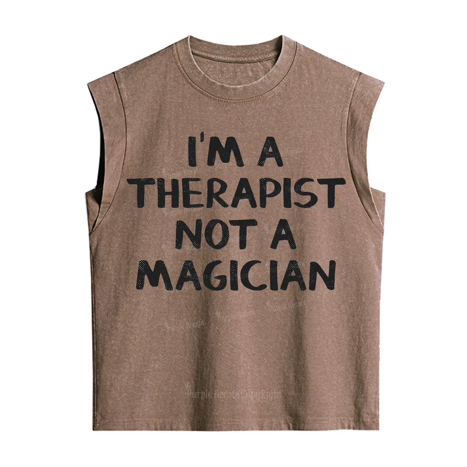 Purplehecate I'm a Therapist Not a Magician Vintage Washed Tank