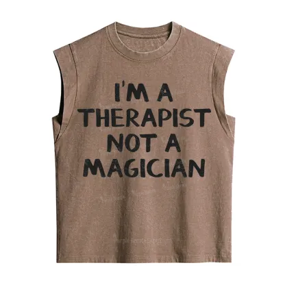 Purplehecate I'm a Therapist Not a Magician Vintage Washed Tank