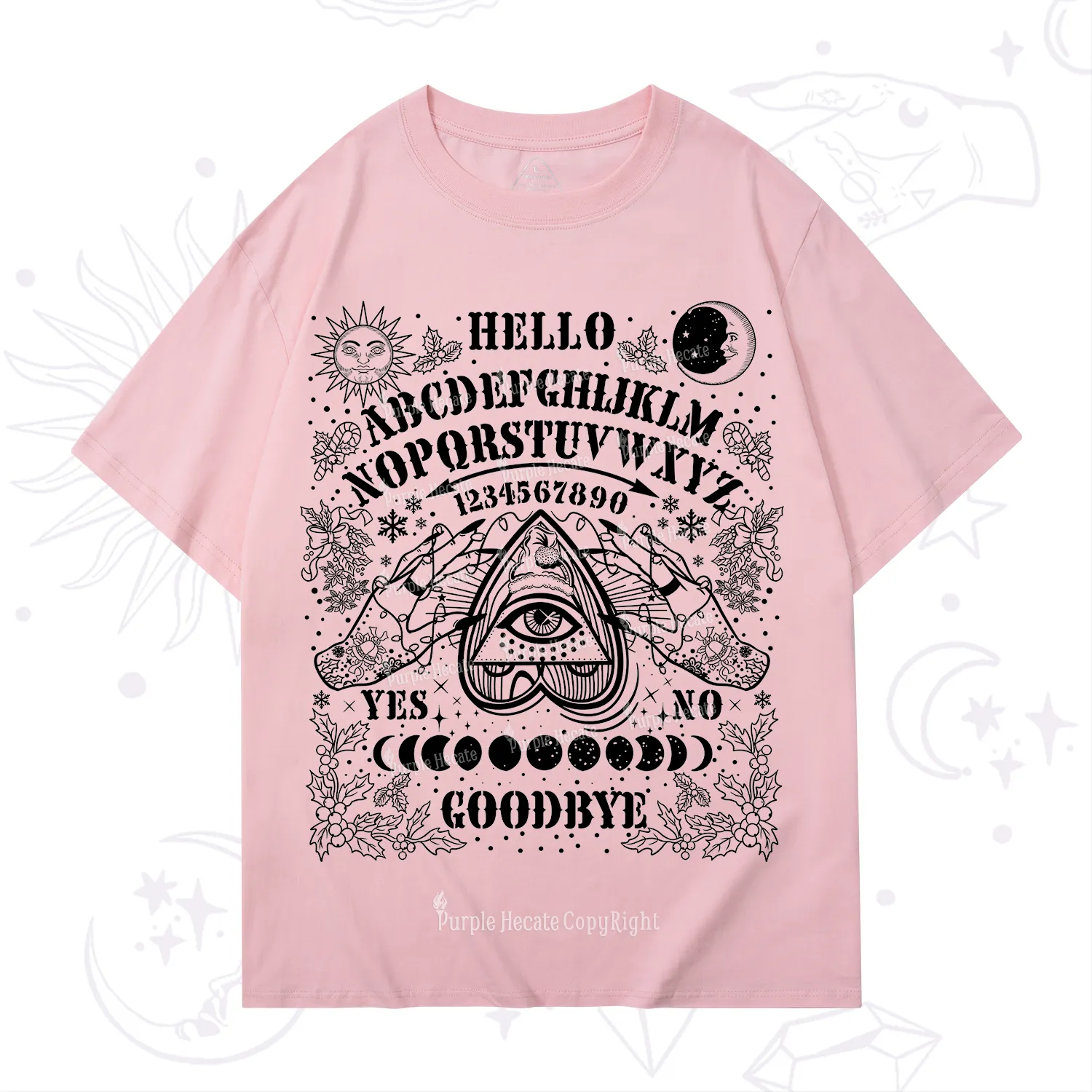 Purplehecate Hello Goodbye Witch Ouija Board Christmas T-Shirt