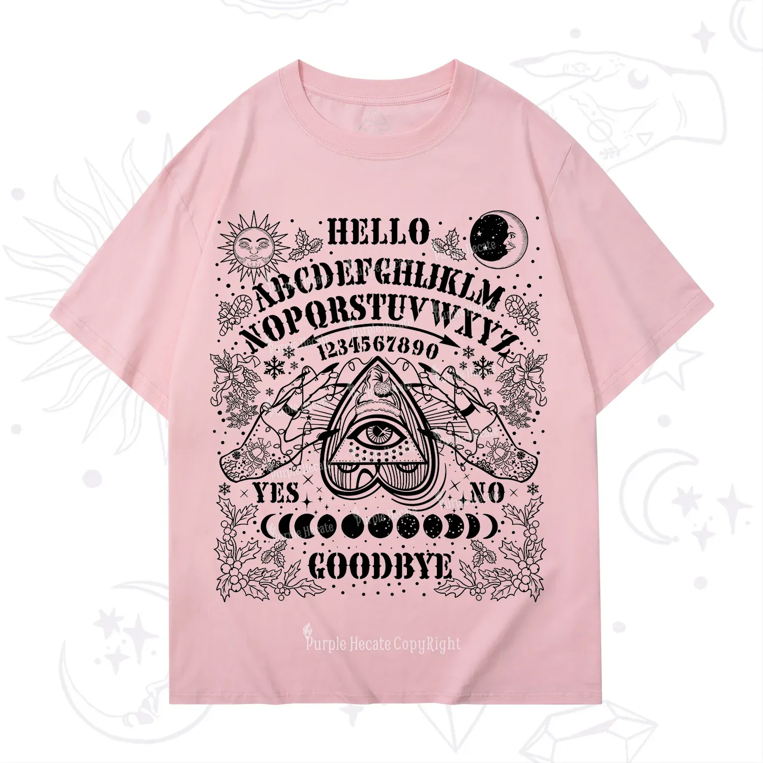 Purplehecate Hello Goodbye Witch Ouija Board Christmas T-Shirt