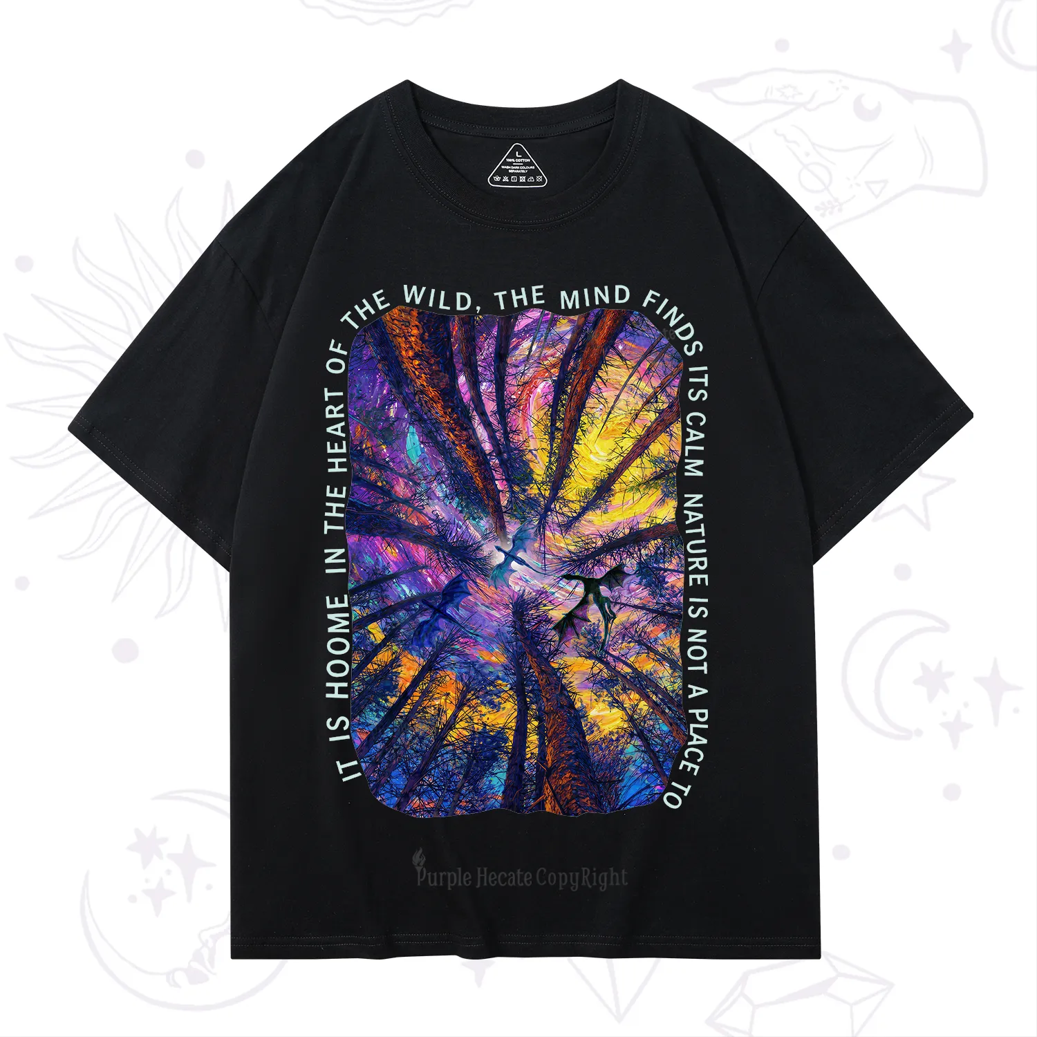 Purplehecate Forest Mindscape Night Sky T-Shirt
