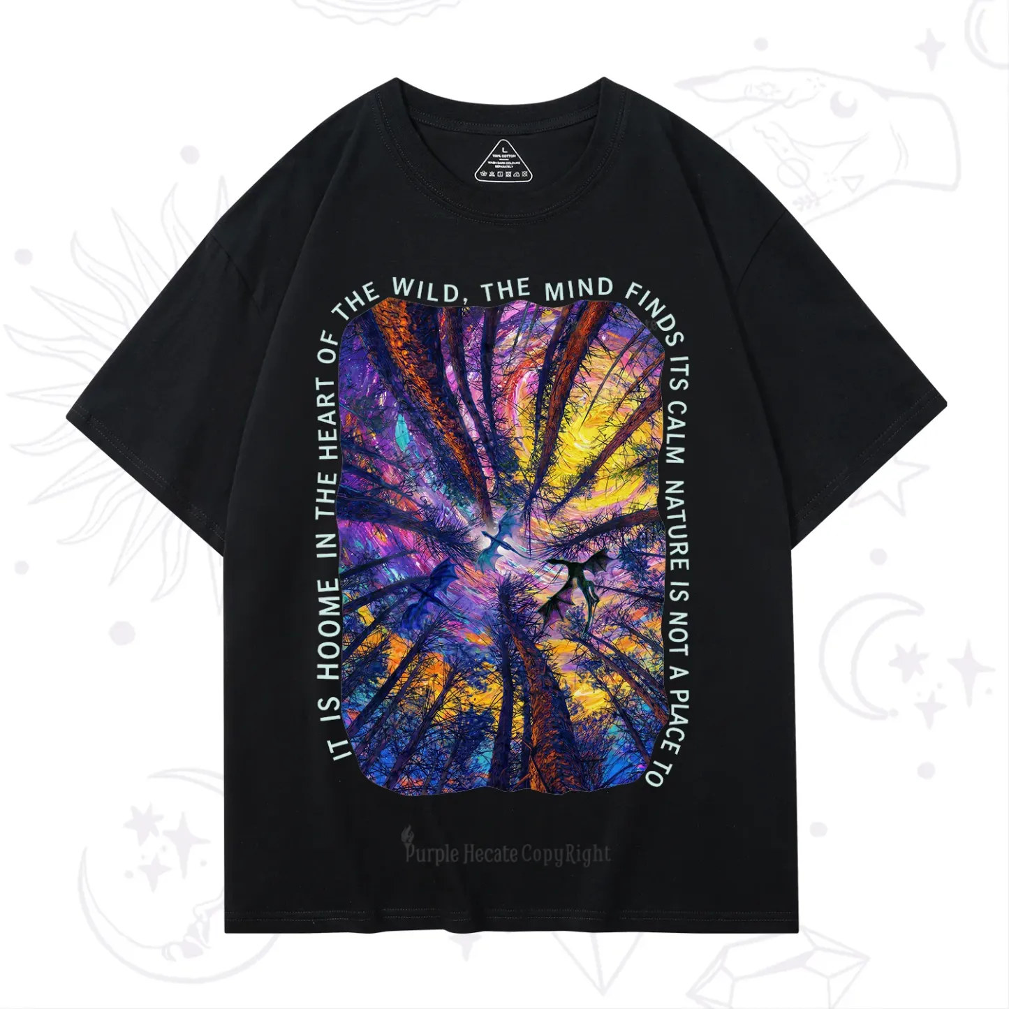Purplehecate Forest Mindscape Night Sky T-Shirt