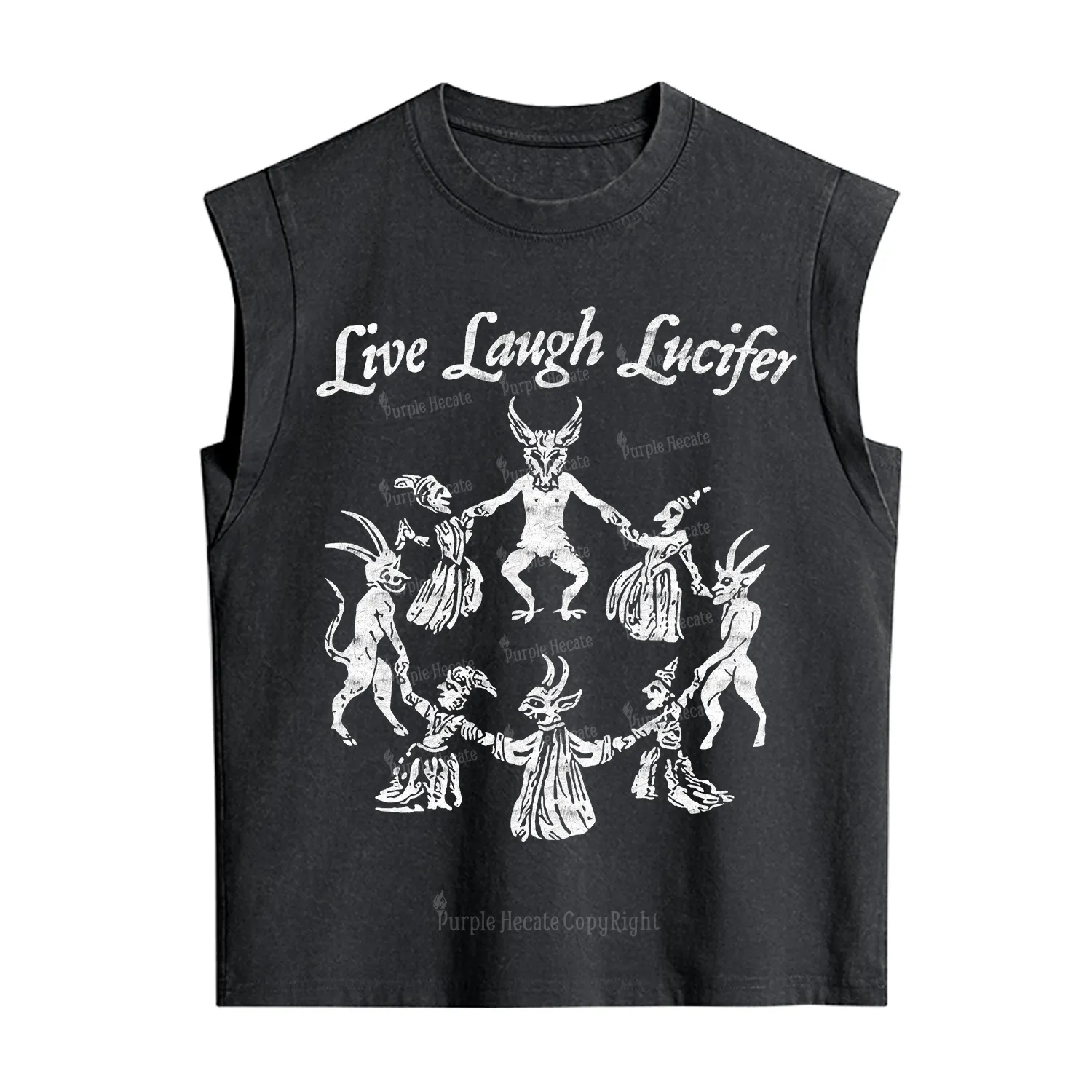 Purplehecate Live Laugh Lucifer Vintage Washed Tank
