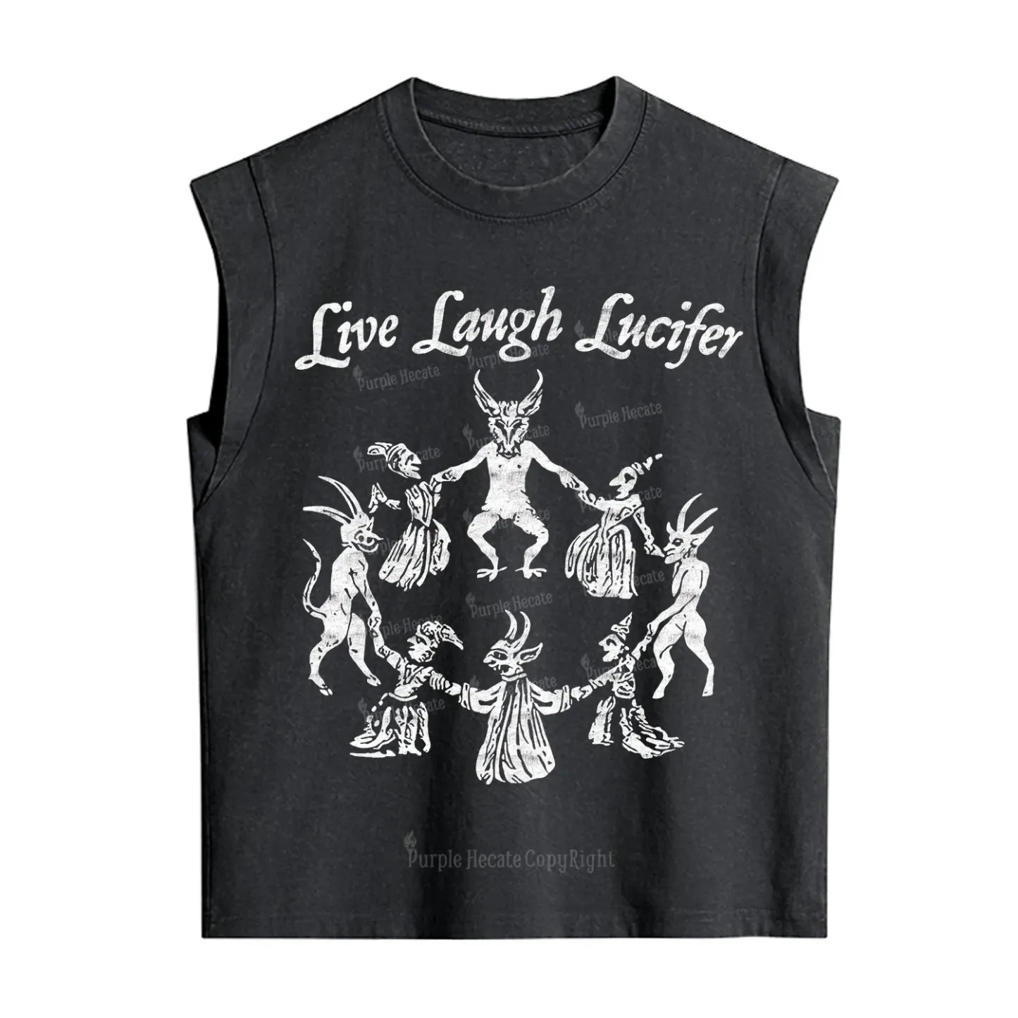 Purplehecate Live Laugh Lucifer Vintage Washed Tank