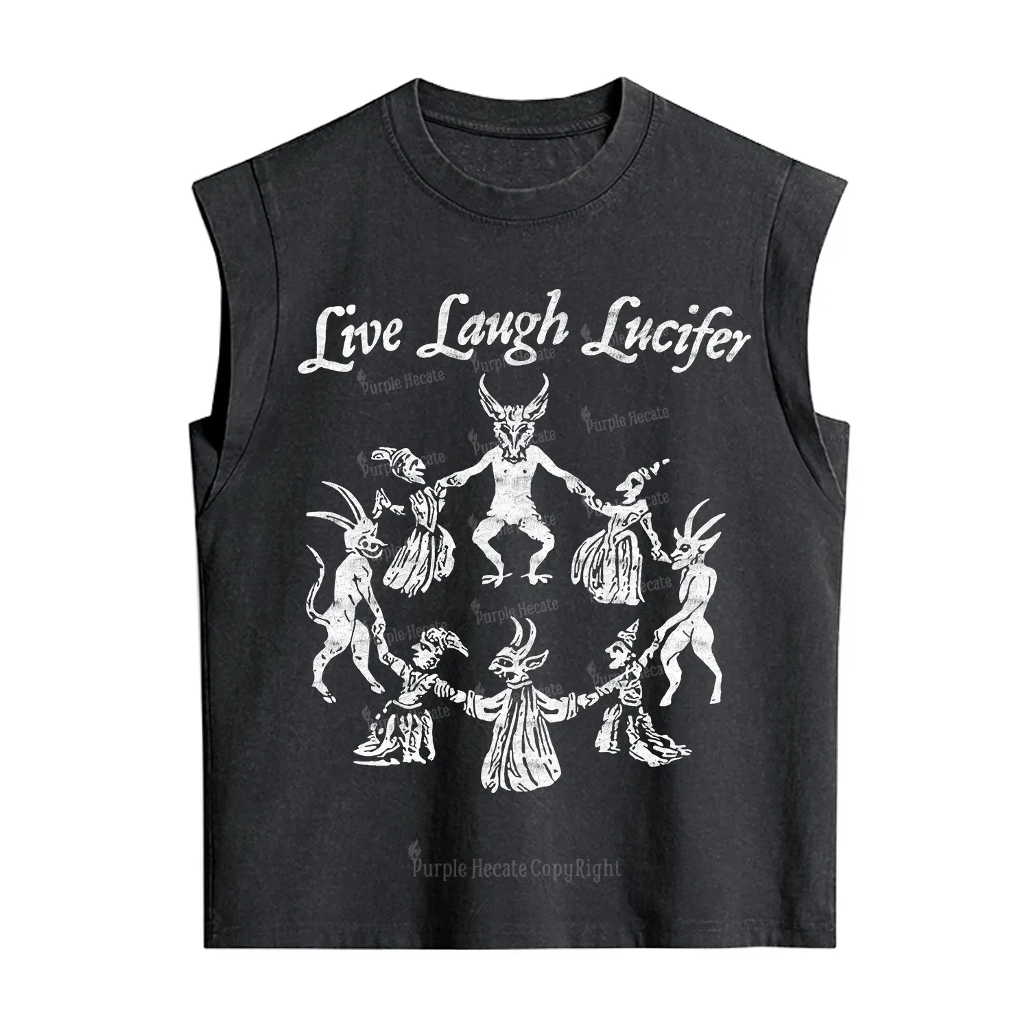 Purplehecate Live Laugh Lucifer Vintage Washed Tank