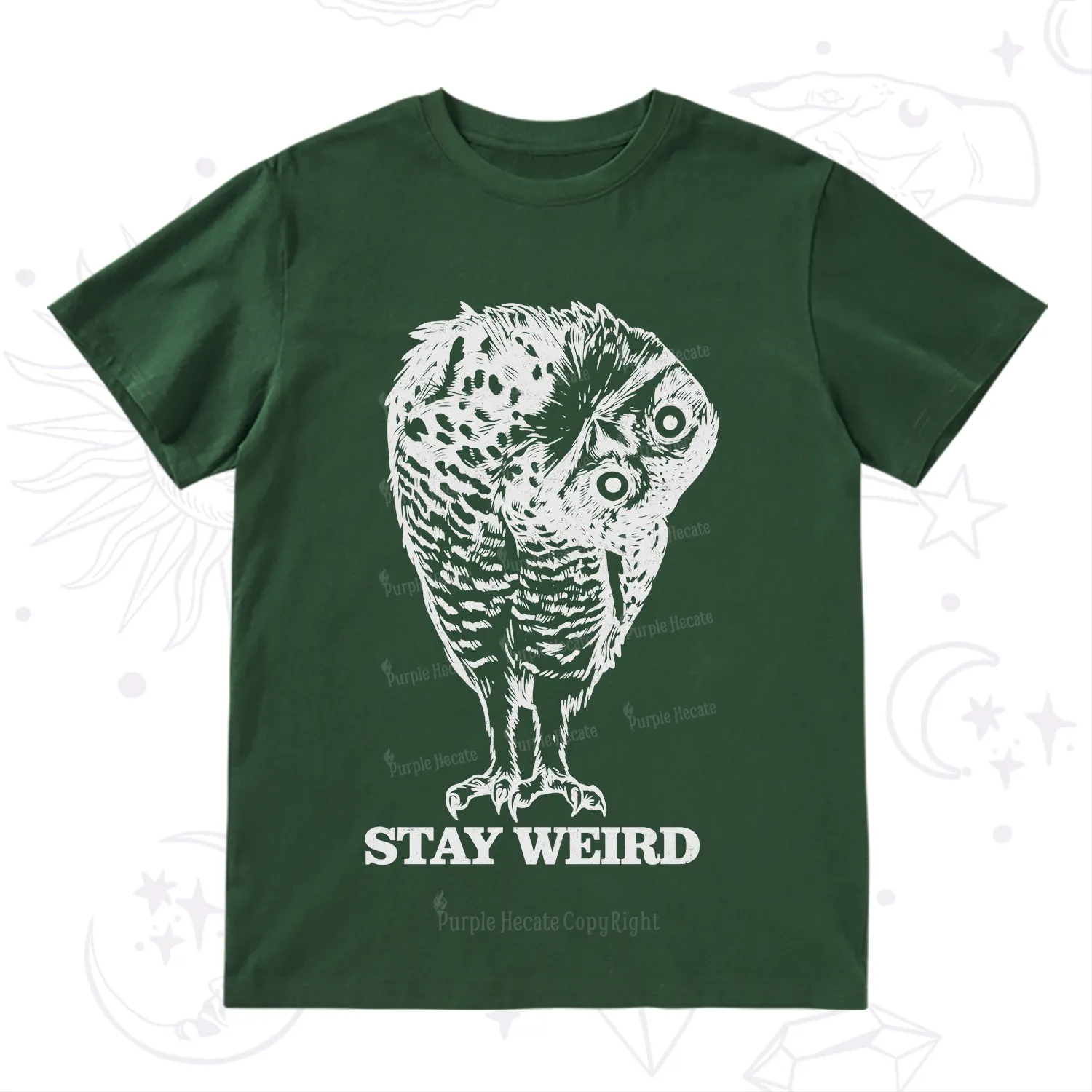 Purplehecate Stay Weird Innocent Owl T-Shirt