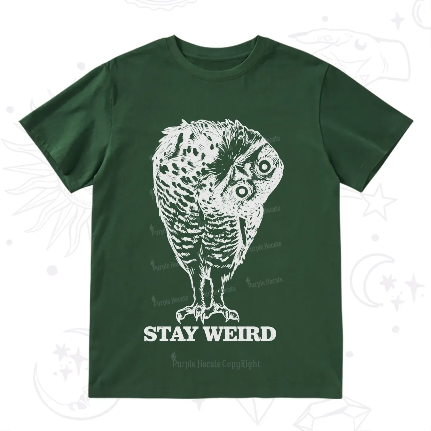 Purplehecate Stay Weird Innocent Owl T-Shirt