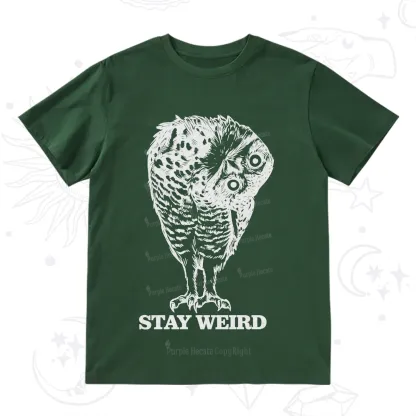 Purplehecate Stay Weird Innocent Owl T-Shirt