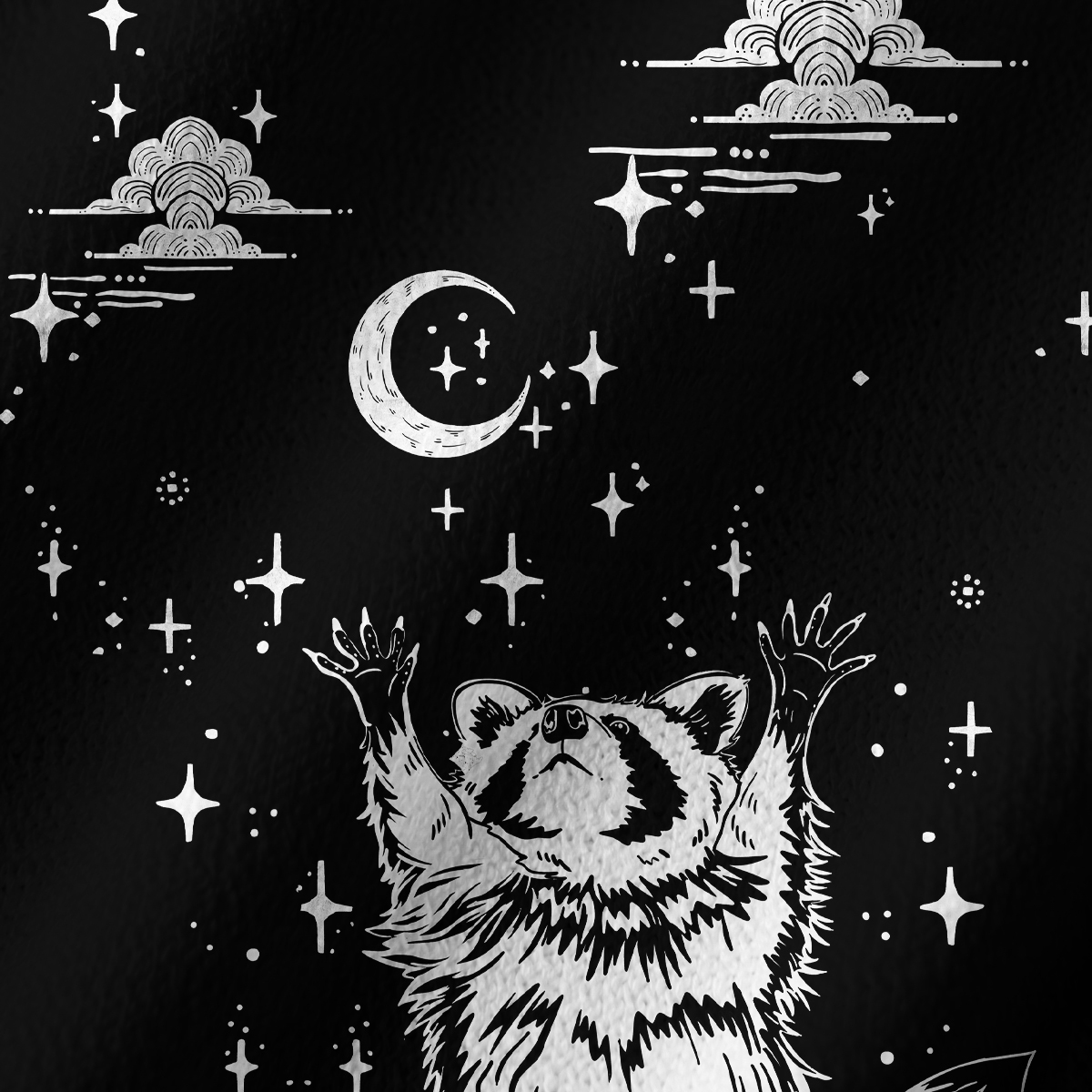 Purplehecate In My Feral Era Raccoon Off Shoulder Long Sleeve Knit Top