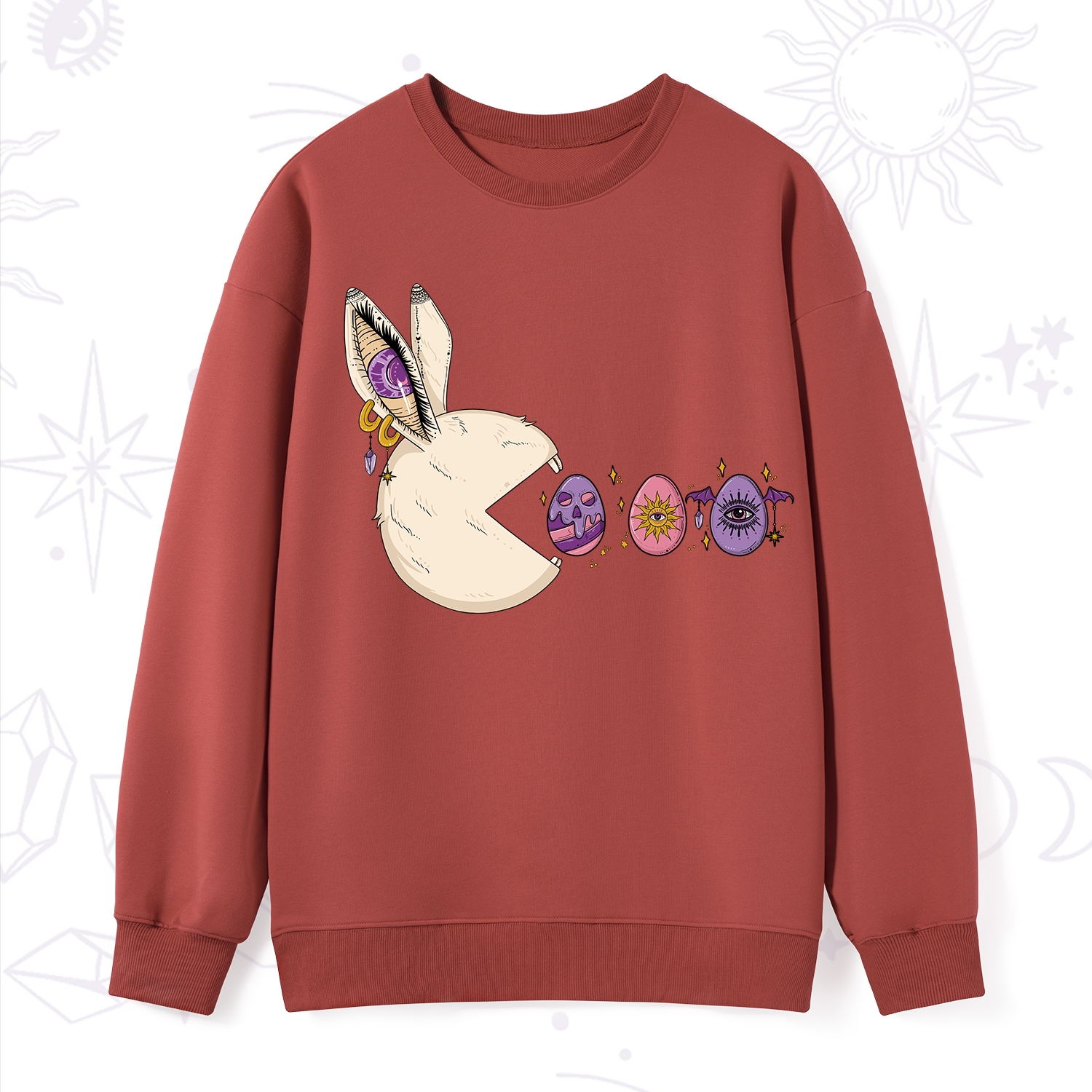 Purplehecate Egg Hunter Bunny Easter Sweatshirt