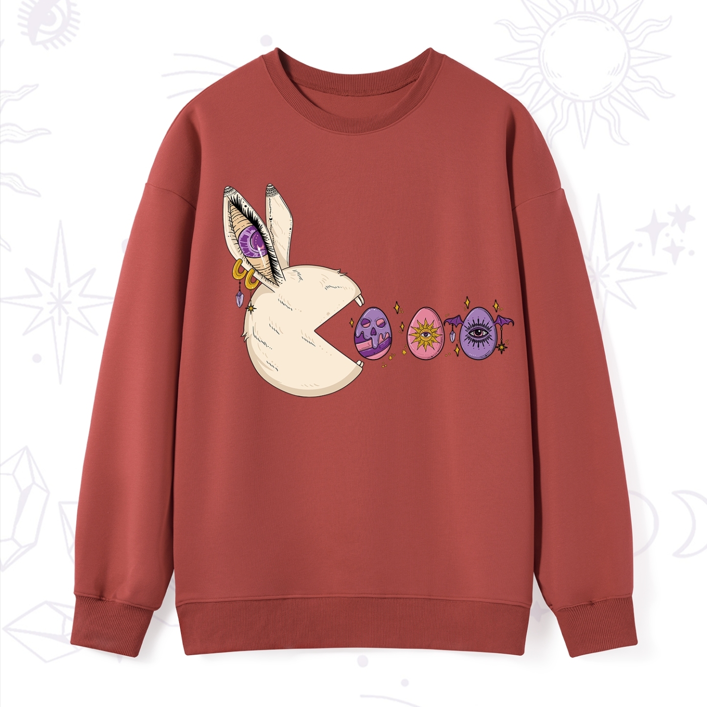 Purplehecate Egg Hunter Bunny Easter Sweatshirt