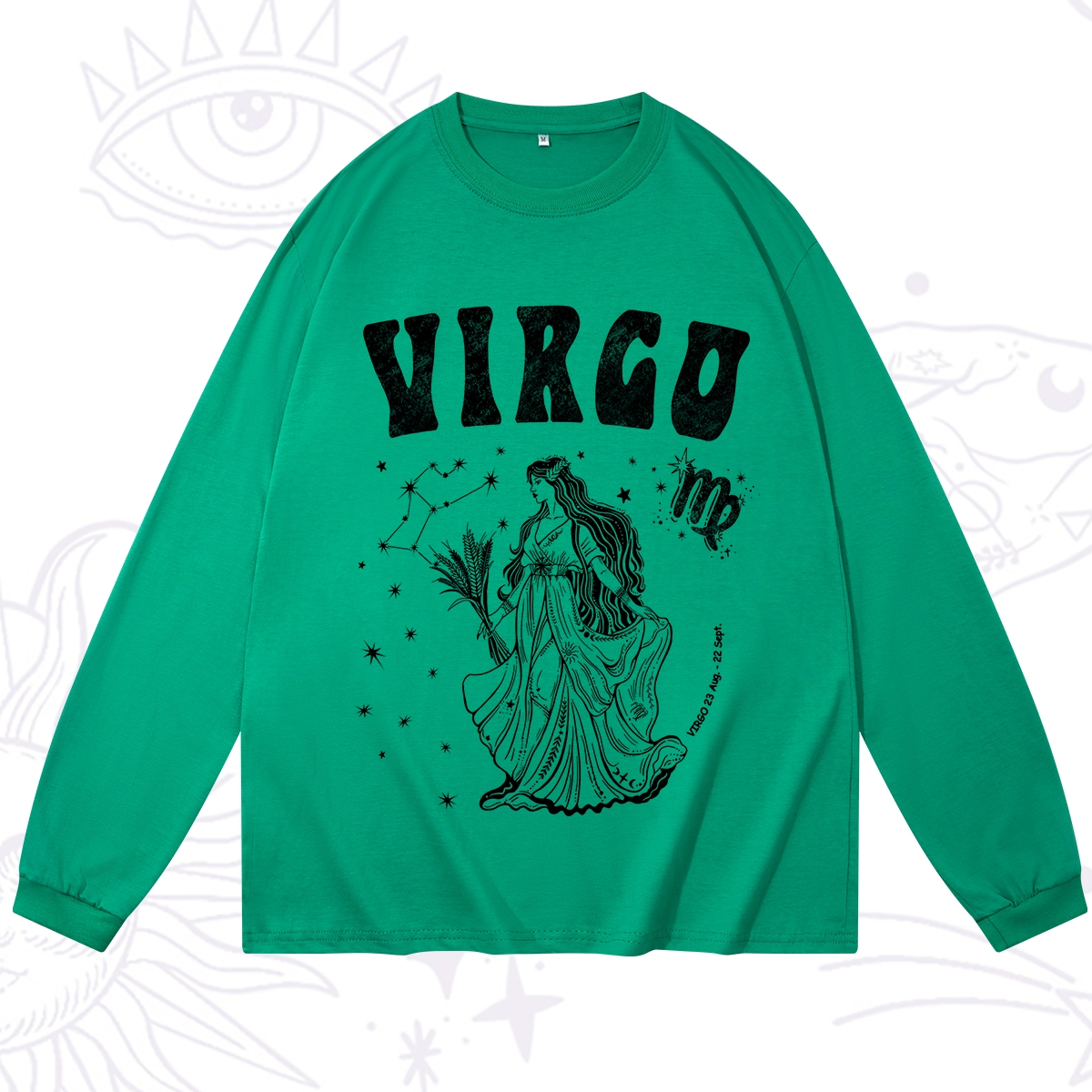 Purplehecate Virgo Starshine Zodiac Long Sleeve T-Shirt