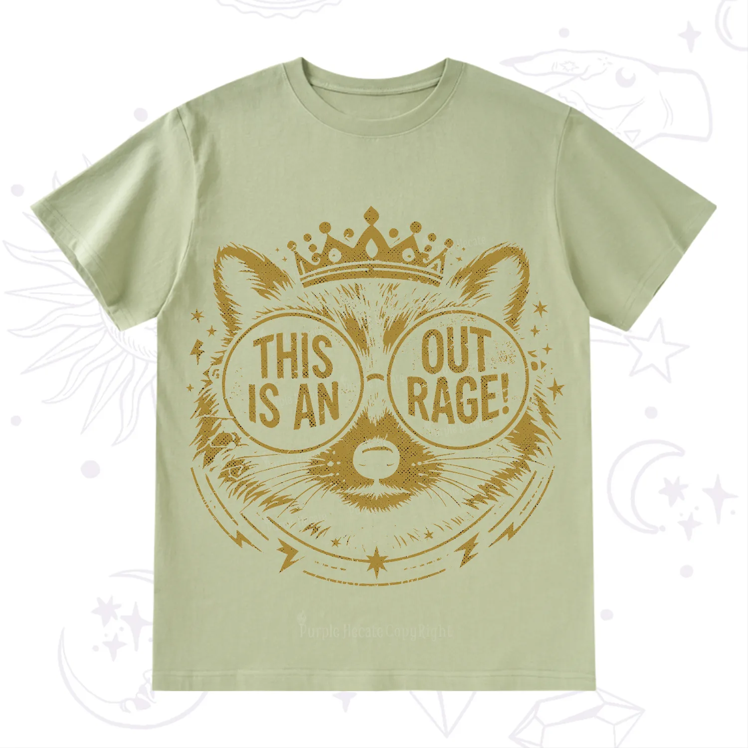 Purplehecate Royal Raccoon Rage T-Shirt