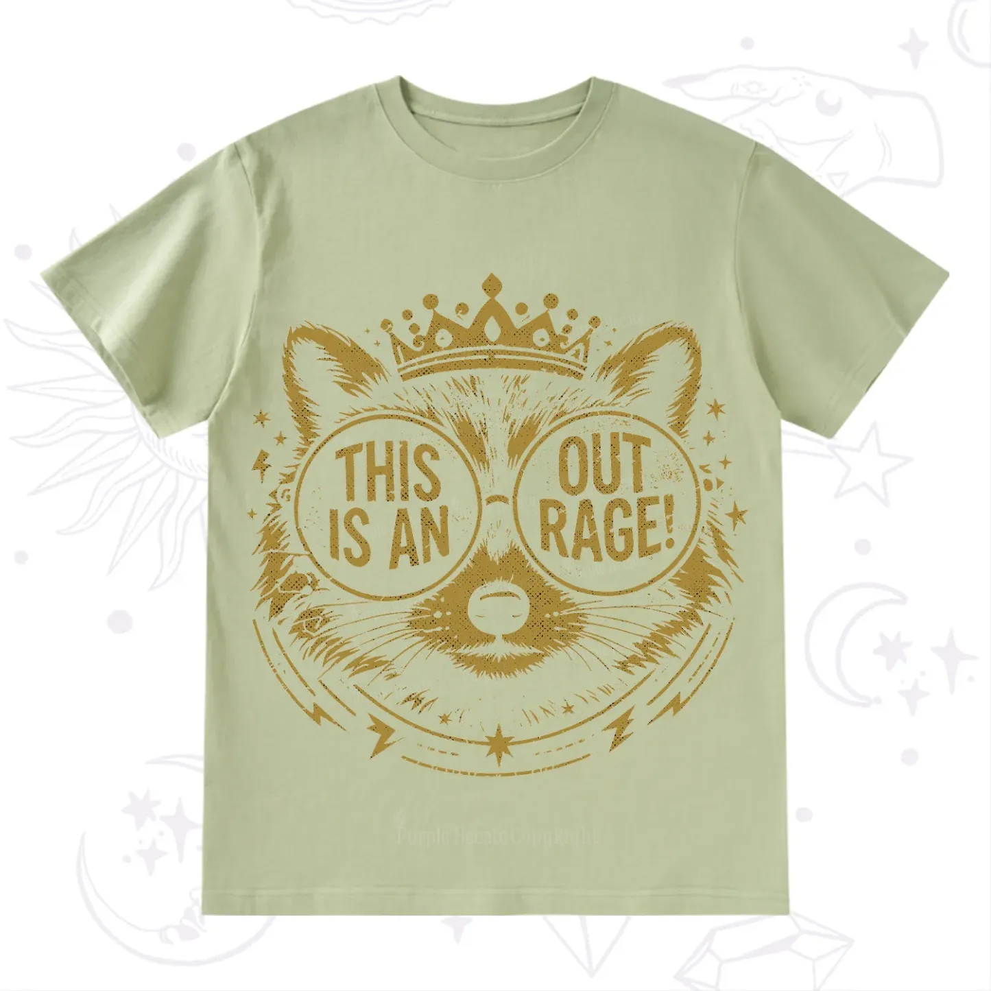 Purplehecate Royal Raccoon Rage T-Shirt