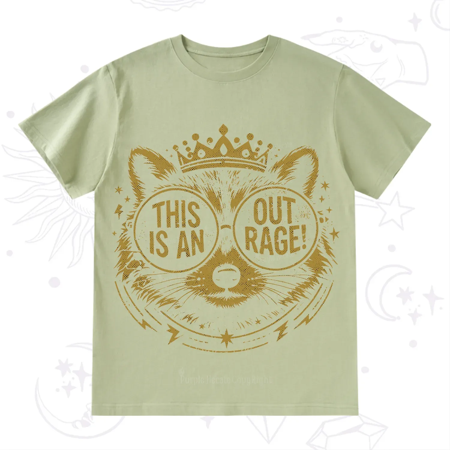 Purplehecate Royal Raccoon Rage T-Shirt
