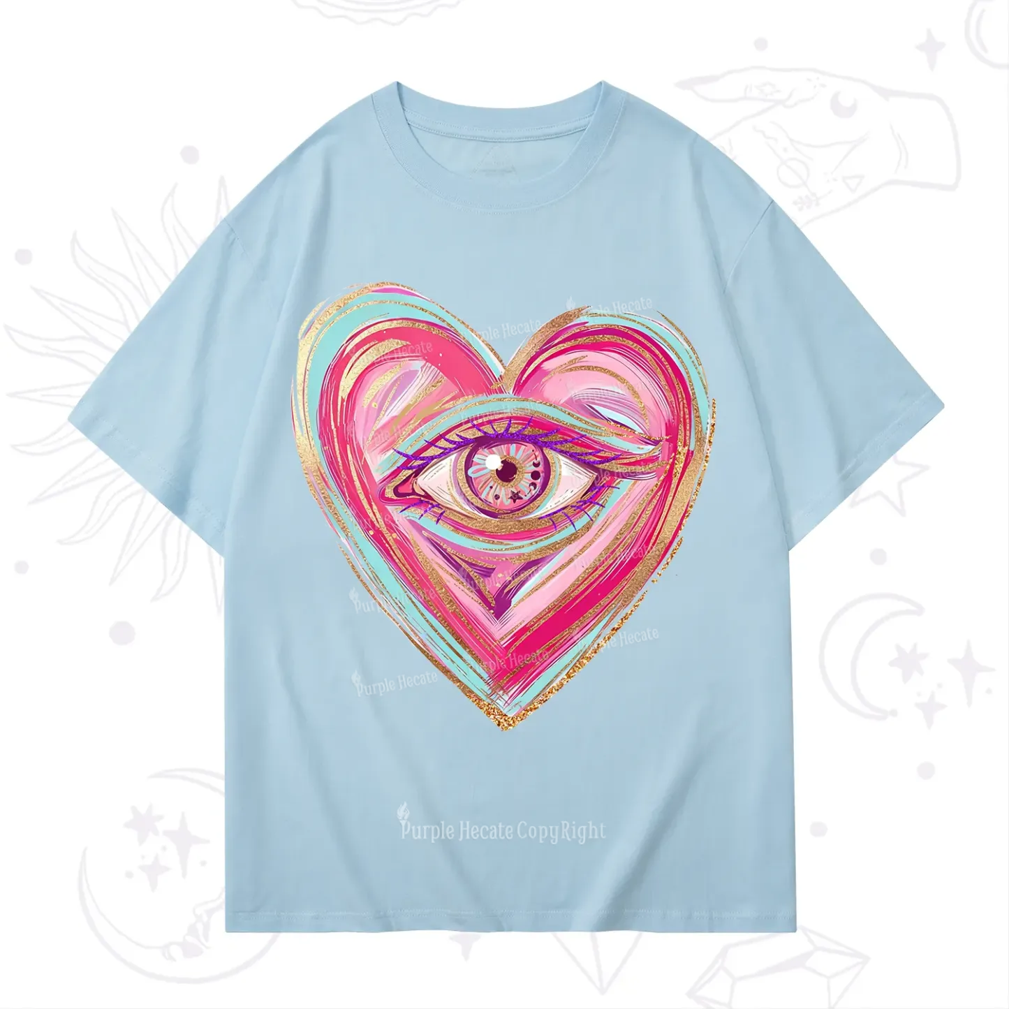 Purplehecate Eyes With Hearth T-Shirt