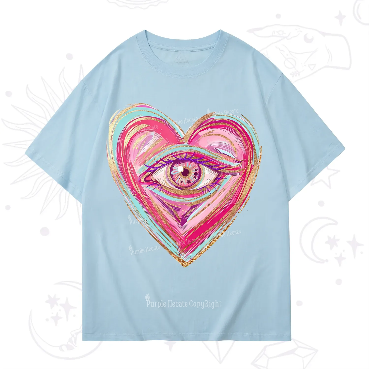 Purplehecate Eyes With Hearth T-Shirt