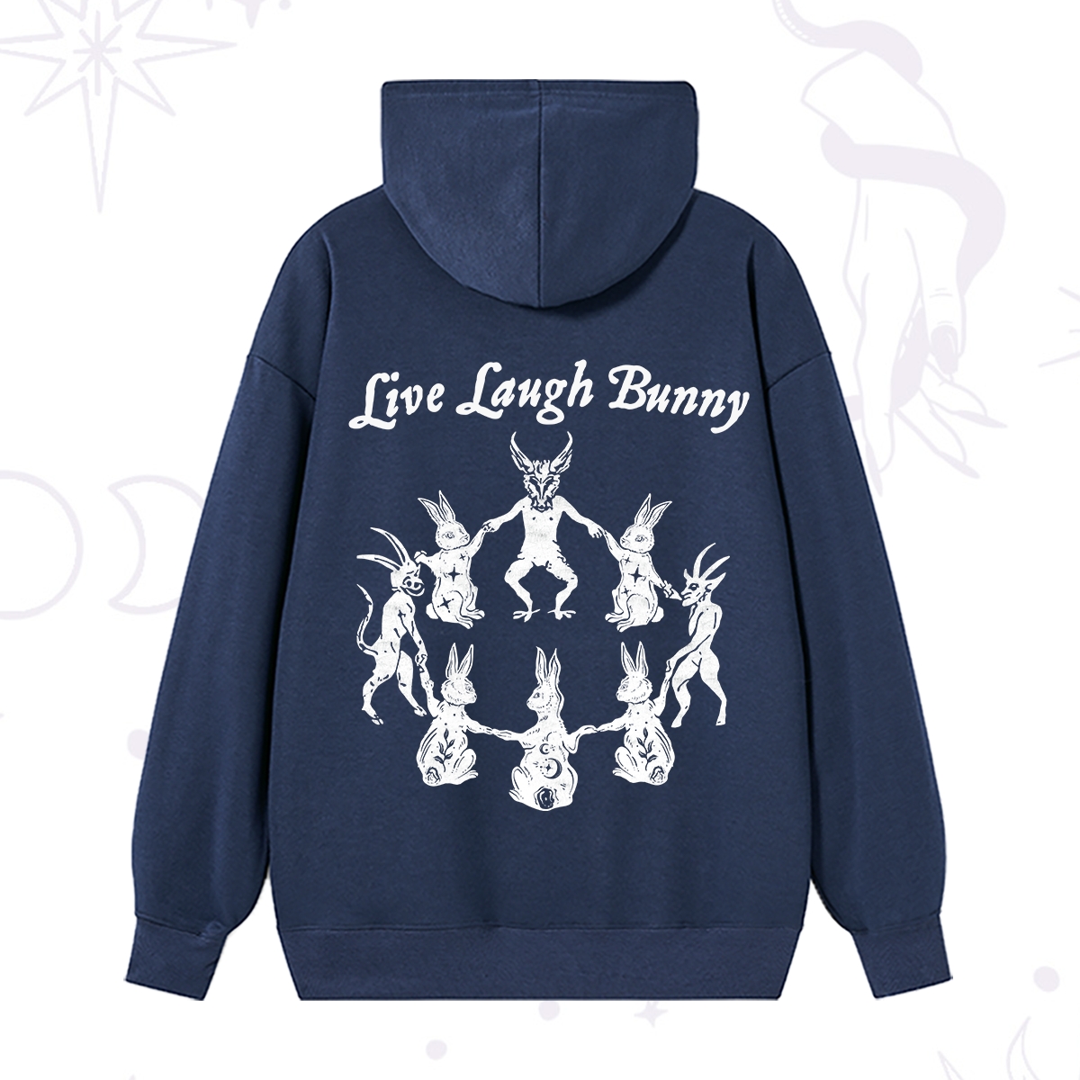 Purplehecate Live Laugh Bunny Hoodie