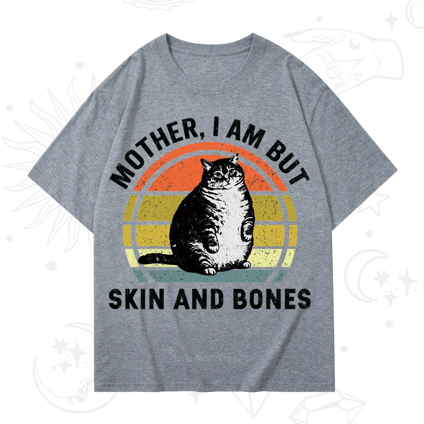 Purplehecate Mother I Am But Skin And Bones Funny Cat T-Shirt