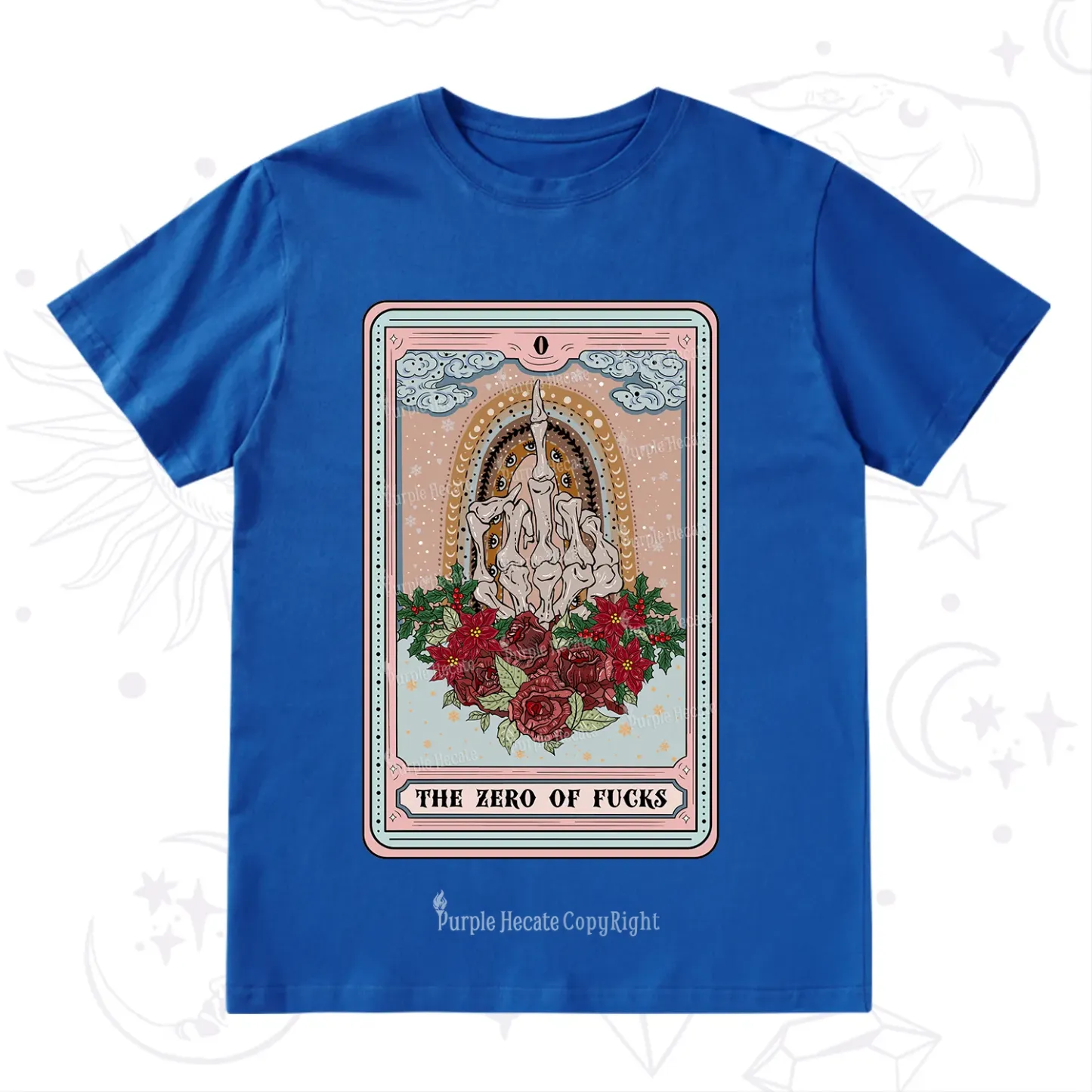 Purplehecate The Zero Of Fucks Tarot Christmas T-Shirt