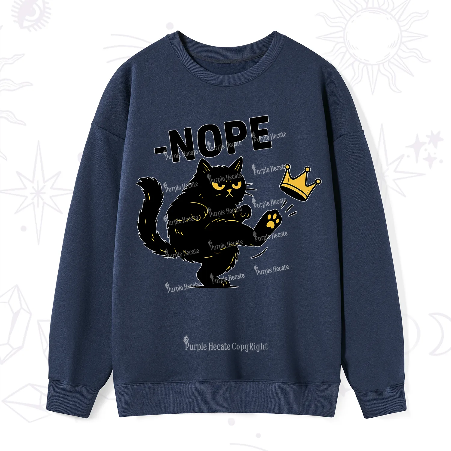 Purplehecate No Kings Black Cat Sweatshirt