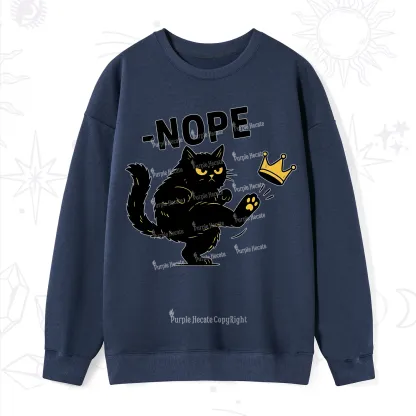 Purplehecate No Kings Black Cat Sweatshirt