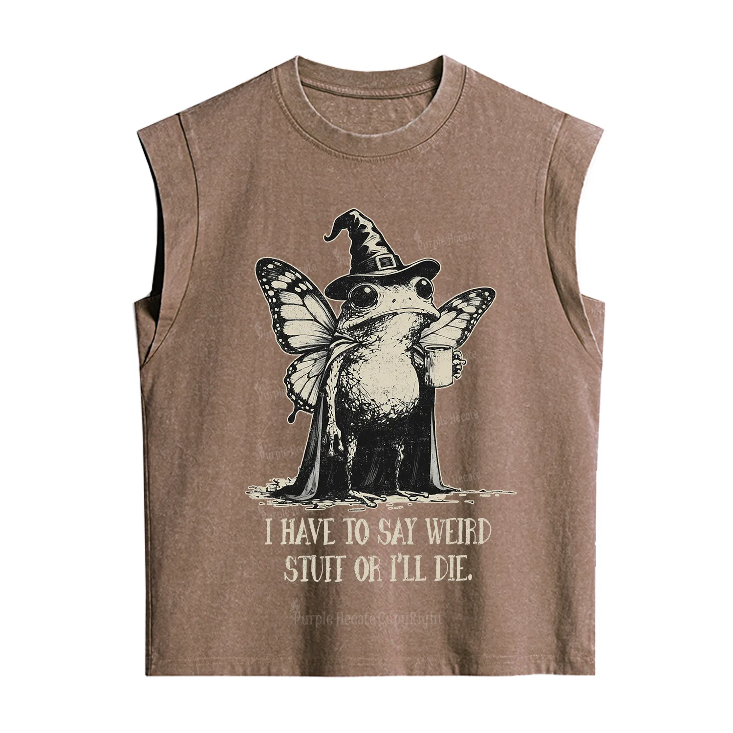 Purplehecate I Have to Say Weird Stuff Or I'll Die Vintage Washed Tank