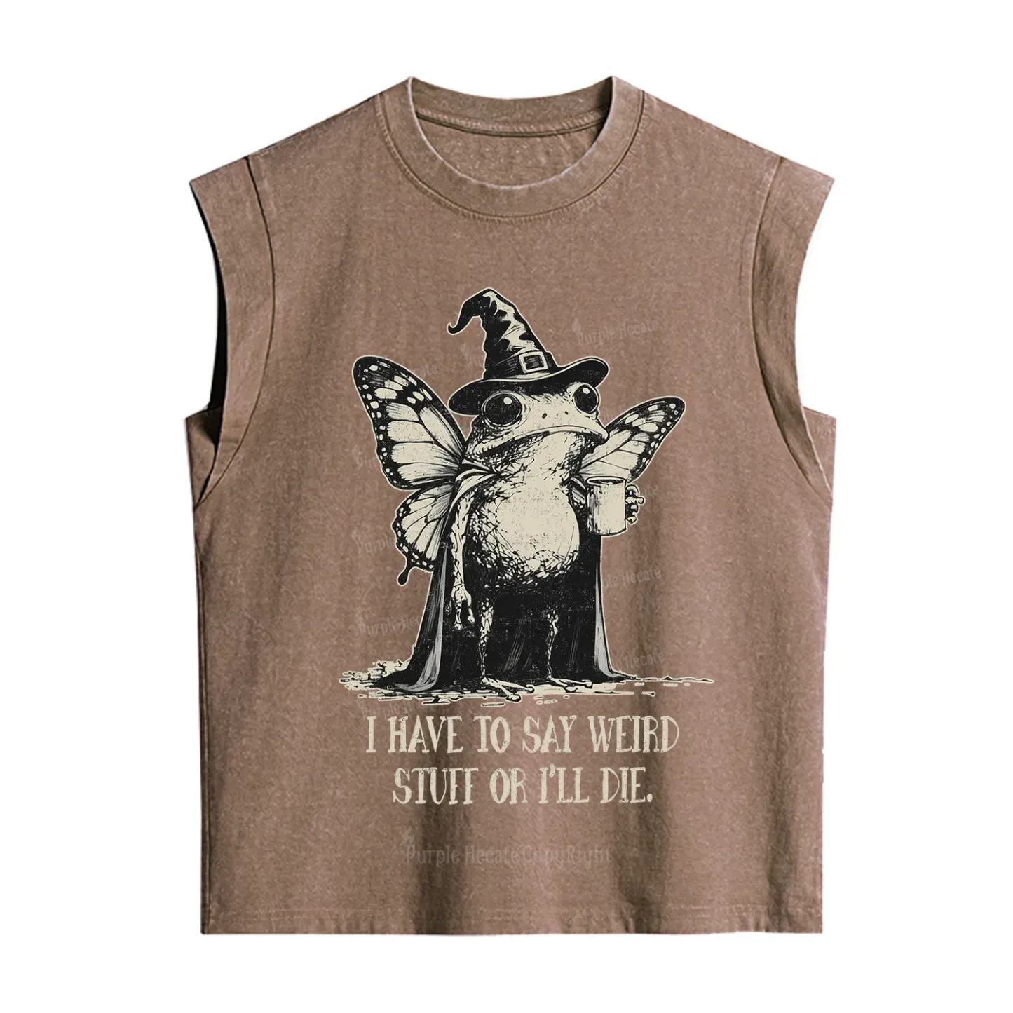 Purplehecate I Have to Say Weird Stuff Or I'll Die Vintage Washed Tank