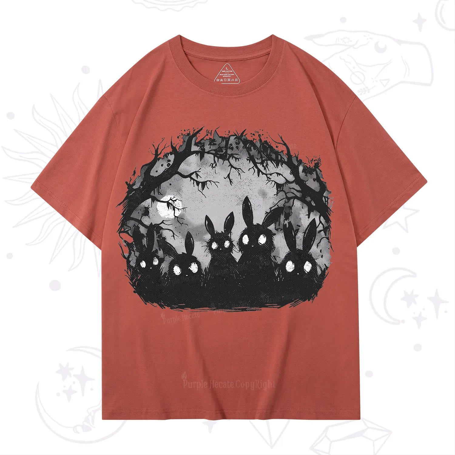 Purplehecate Creepy Weirdcore Bunny T-Shirt