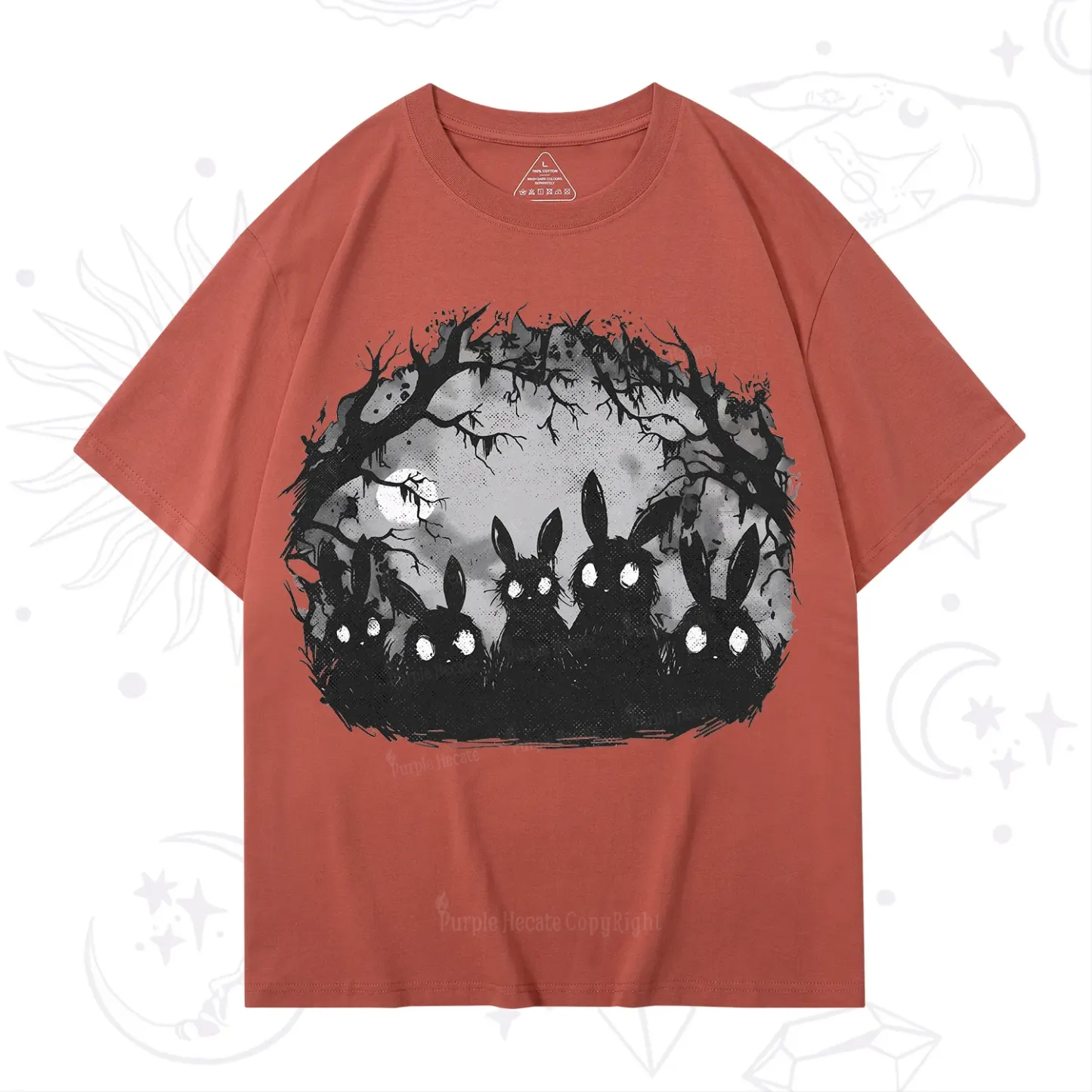 Purplehecate Creepy Weirdcore Bunny T-Shirt