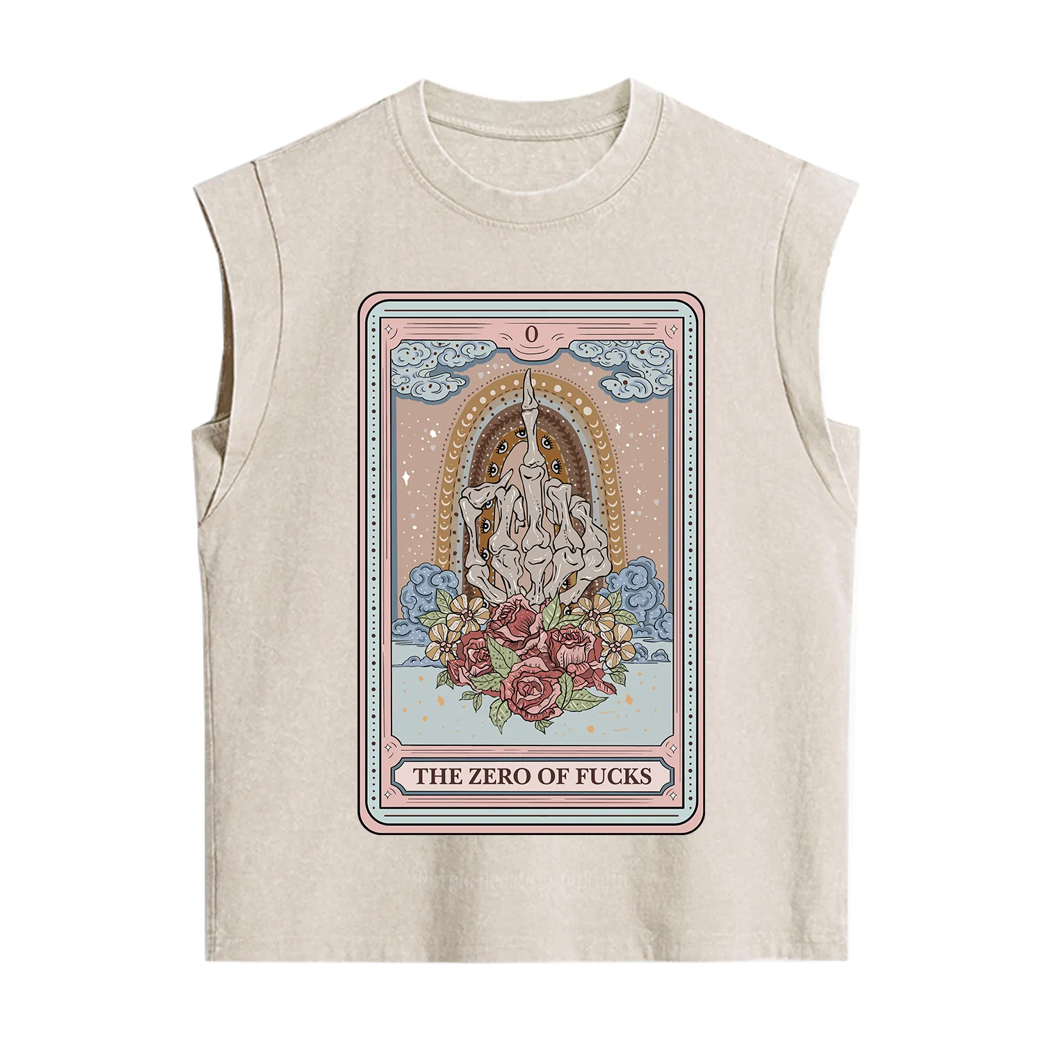 Purplehecate The Zero Of Fucks Tarot Vintage Washed Tank