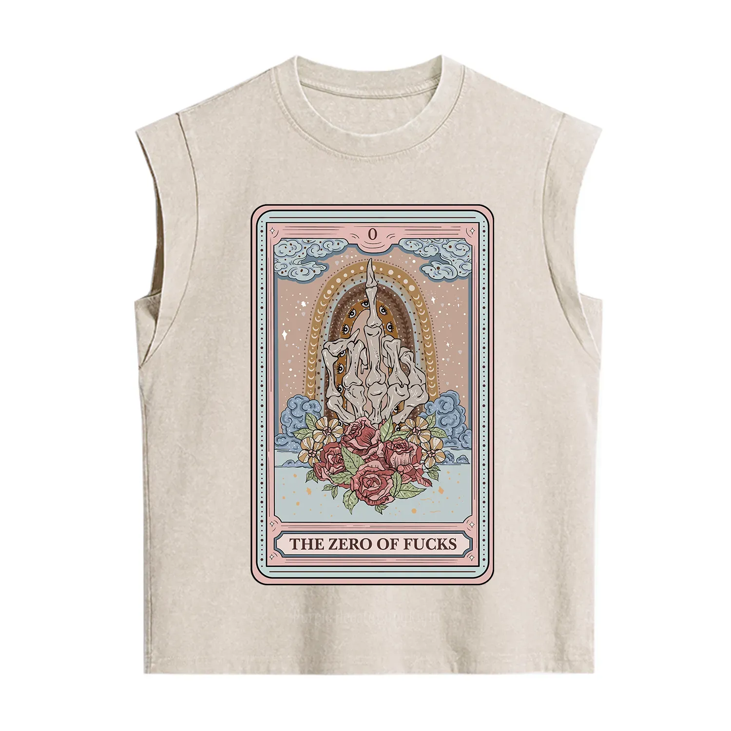 Purplehecate The Zero Of Fucks Tarot Vintage Washed Tank