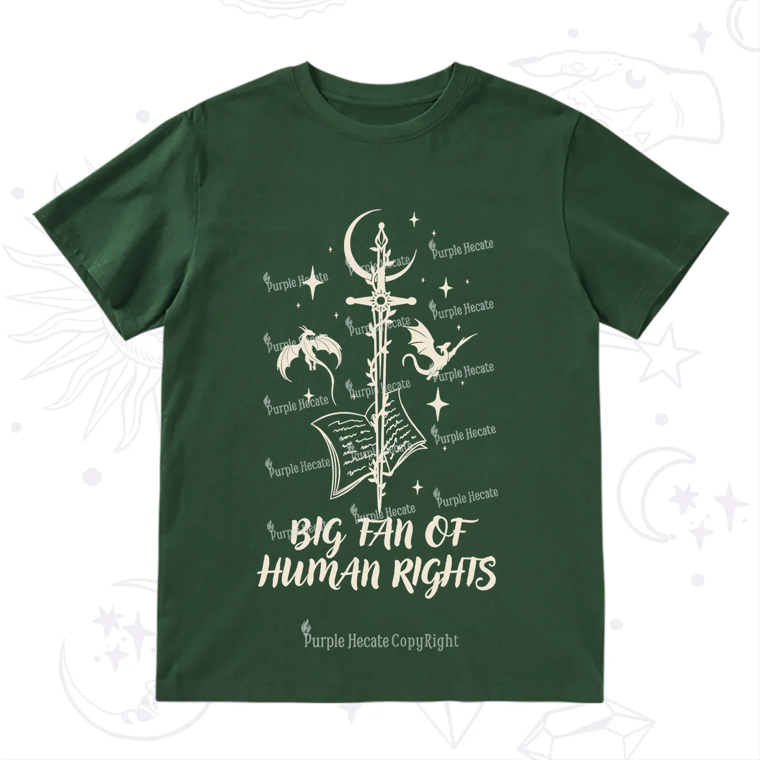 Purplehecate Big Fan Of Human Rights T-Shirt