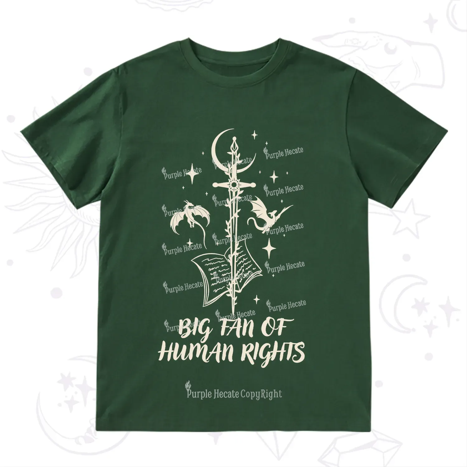 Purplehecate Big Fan Of Human Rights T-Shirt