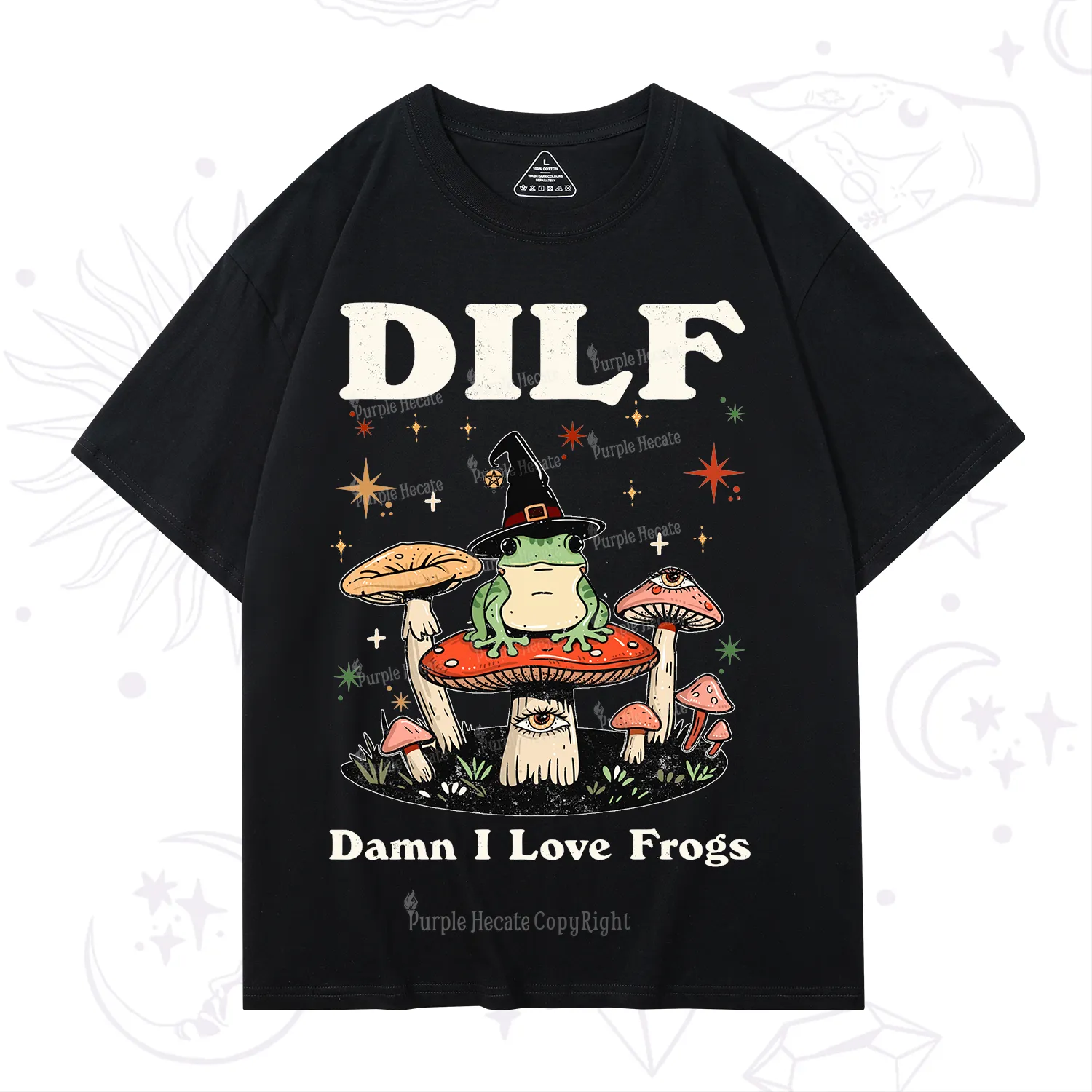 Purplehecate Dilf Damn I Love Frogs T-Shirt