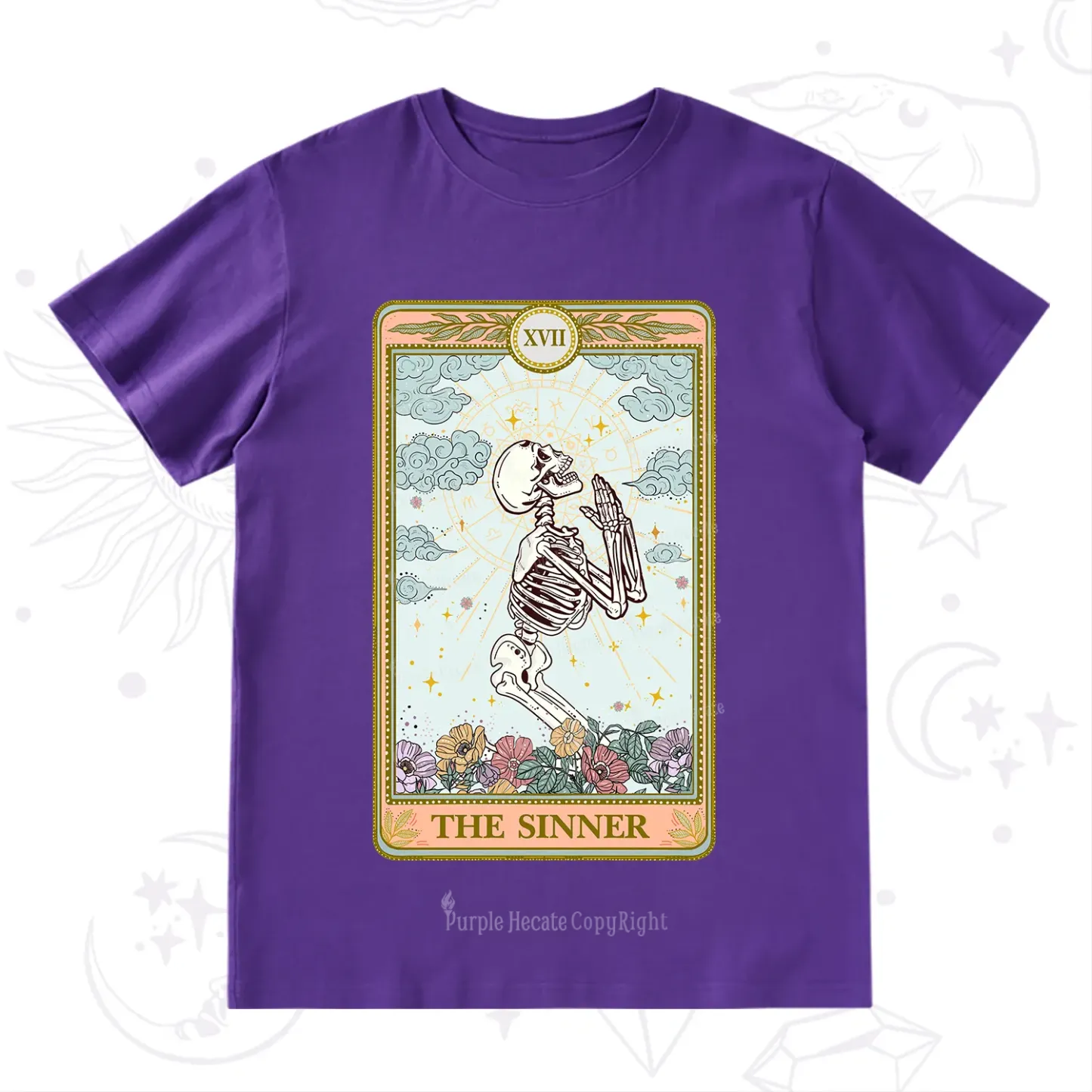 Purplehecate The Sinner Tarot Card T-Shirt
