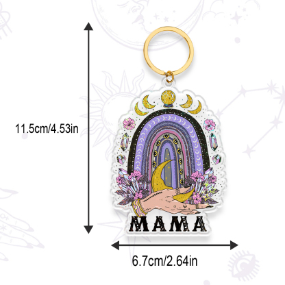 Purplehecate Gothic Mama Rainbow Keychain