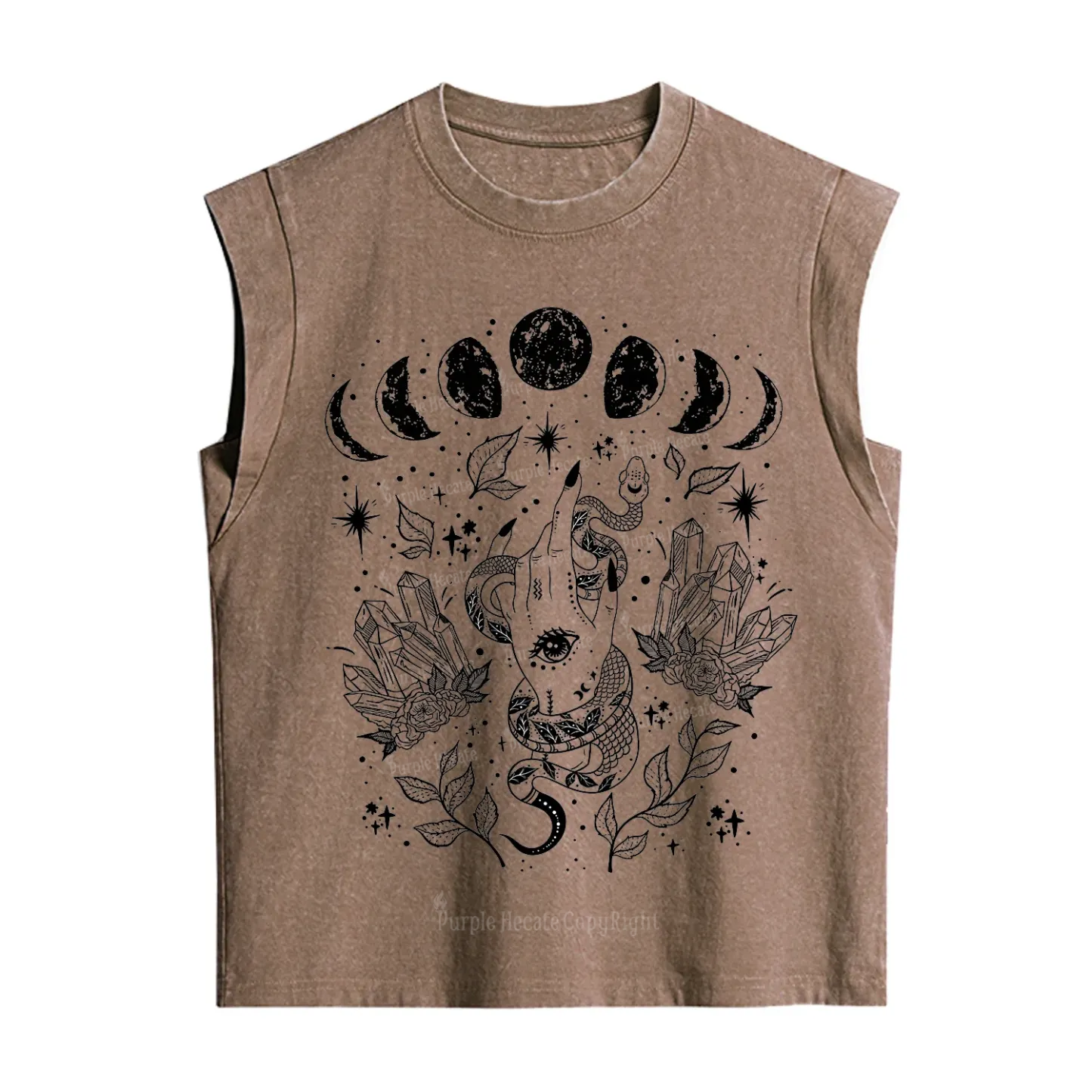 Purplehecate Reach For The Moon Vintage Washed Tank