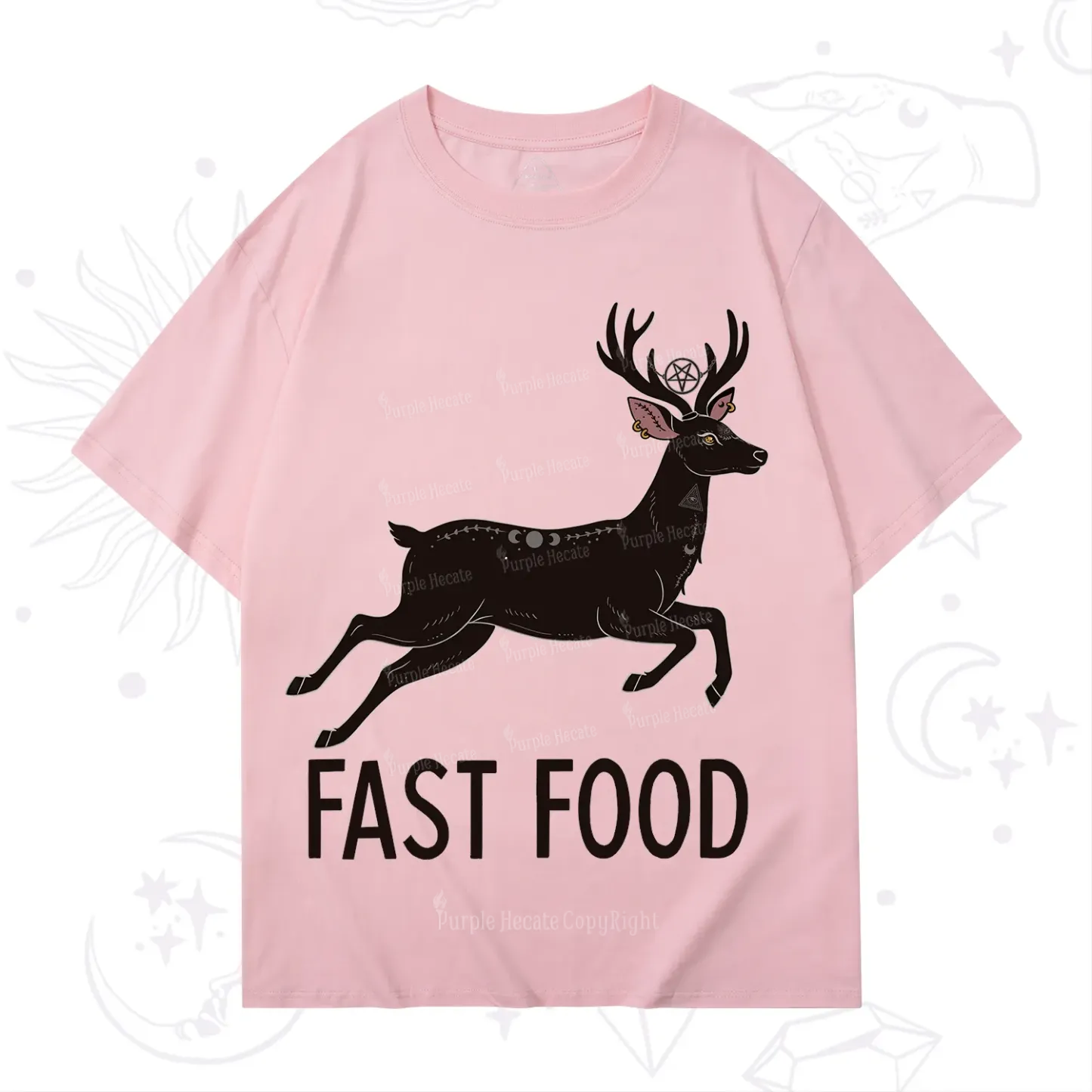 Purplehecate Fast Food Deer T-Shirt
