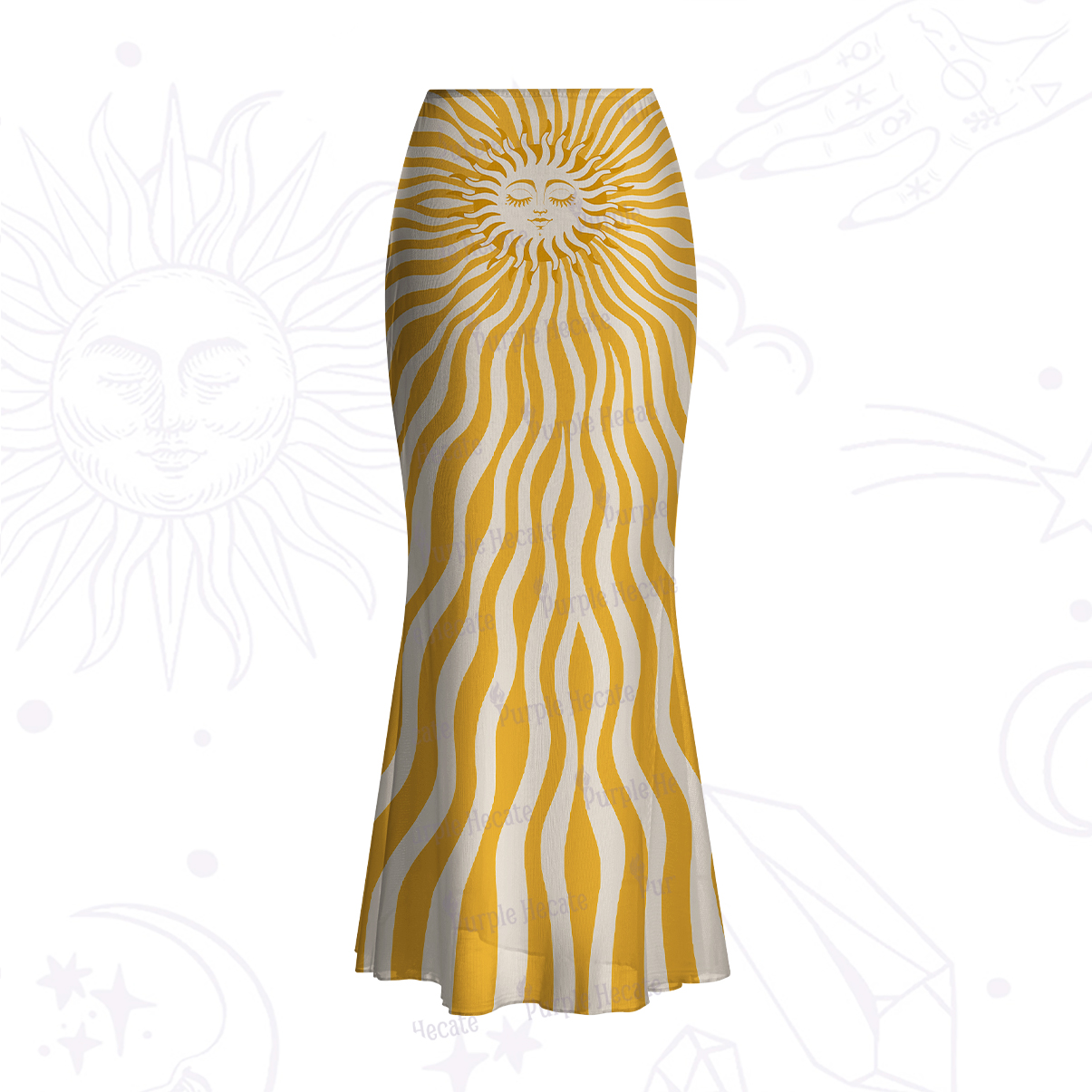 Purplehecate Radiance of the Sun Mesh Mermaid Hem Skirt