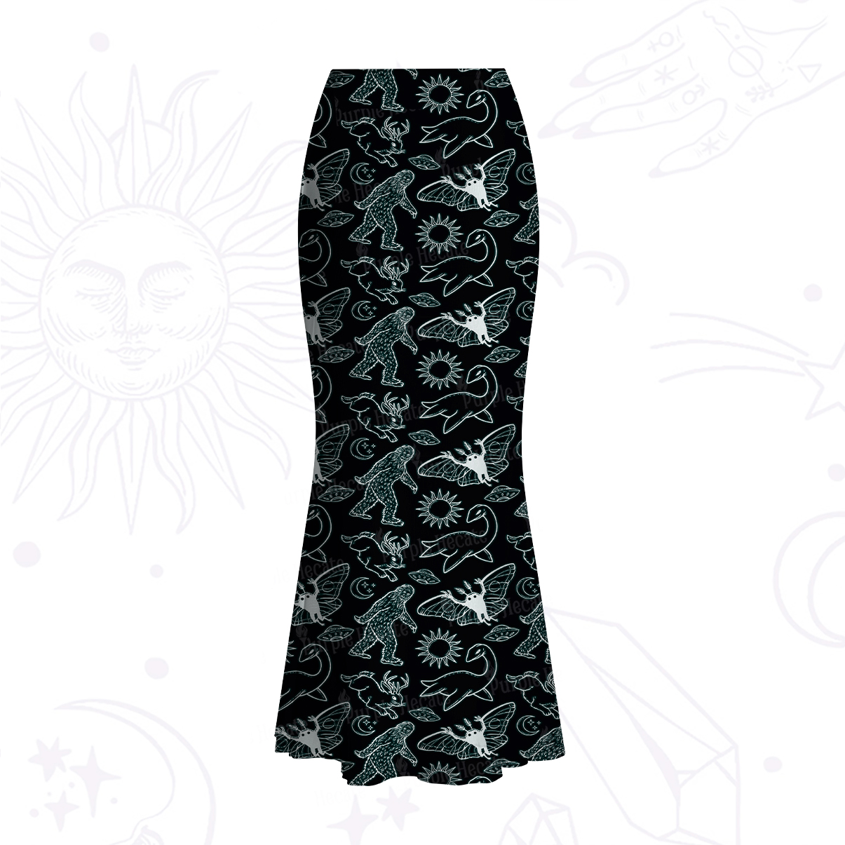 Purplehecate Cryptid Mesh Mermaid Hem Skirt