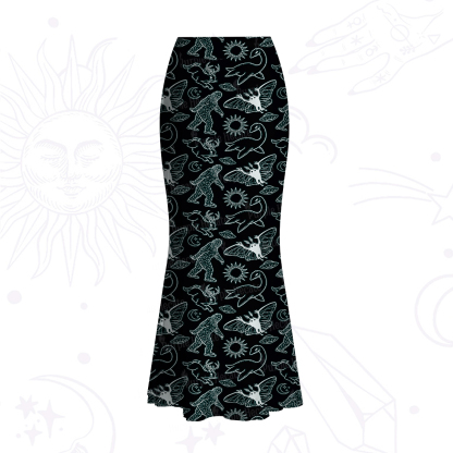 Purplehecate Cryptid Mesh Mermaid Hem Skirt