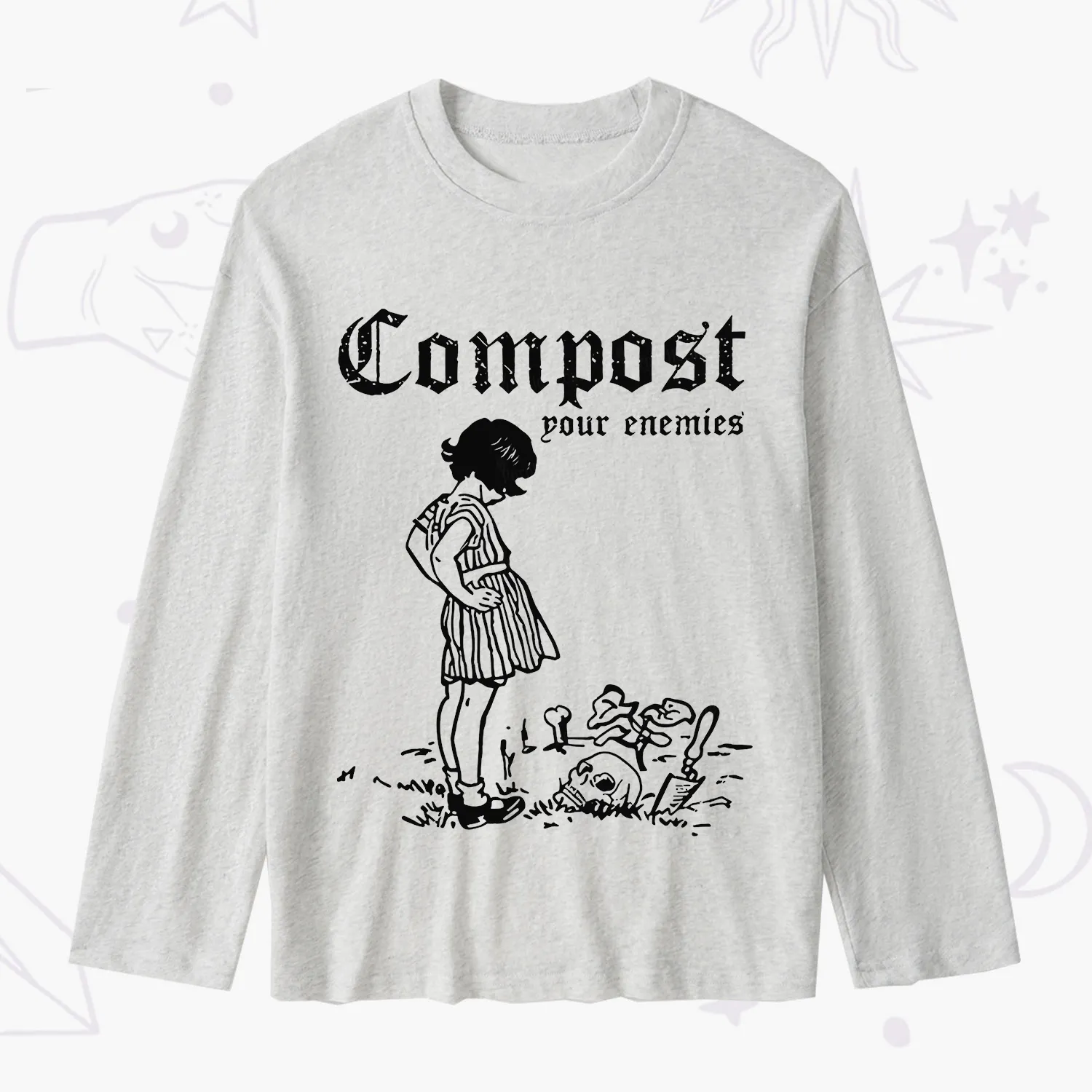Purplehecate Compost Your Enemies Slub Long Sleeve T-Shirt