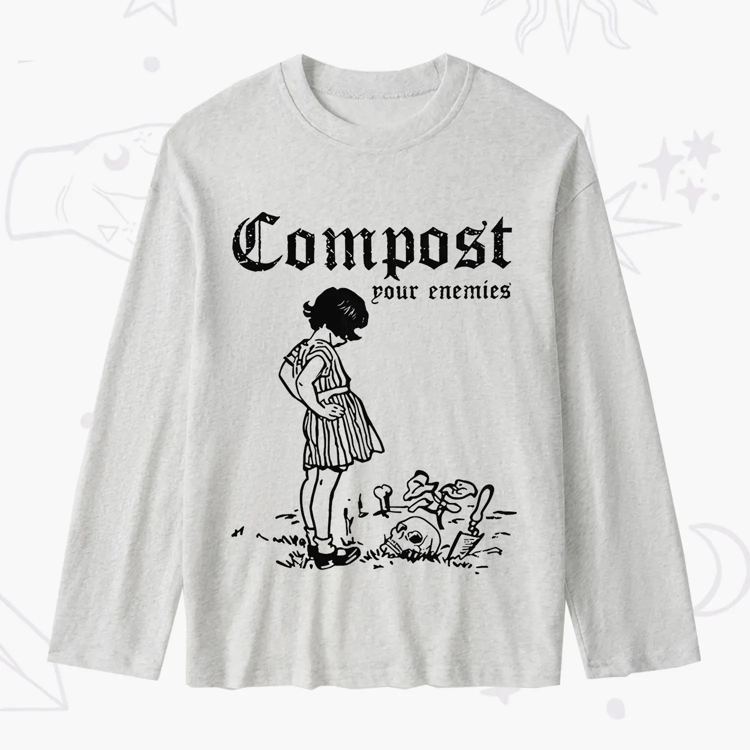 Purplehecate Compost Your Enemies Slub Long Sleeve T-Shirt